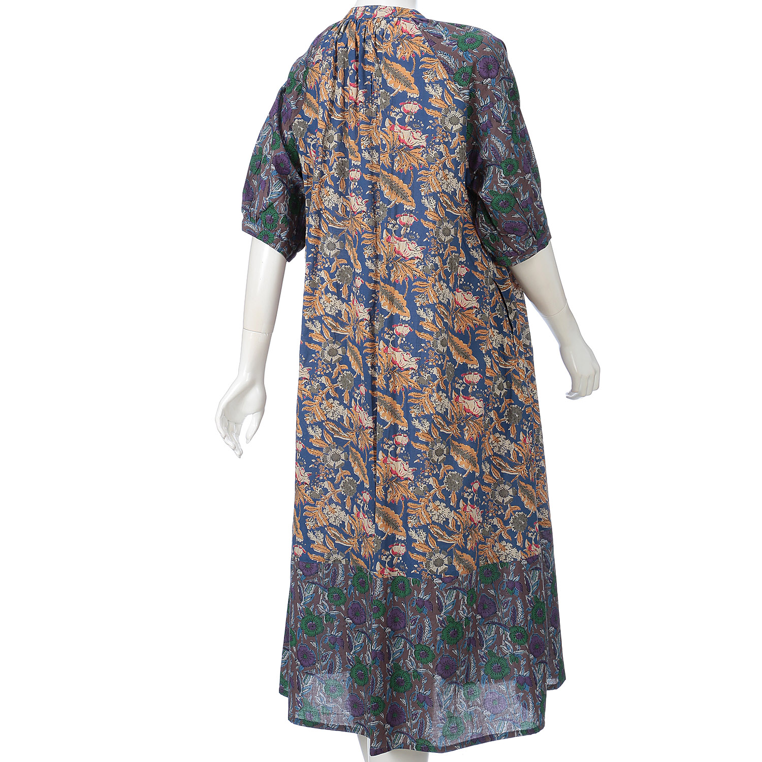 配色プリントワンピース - 画像4