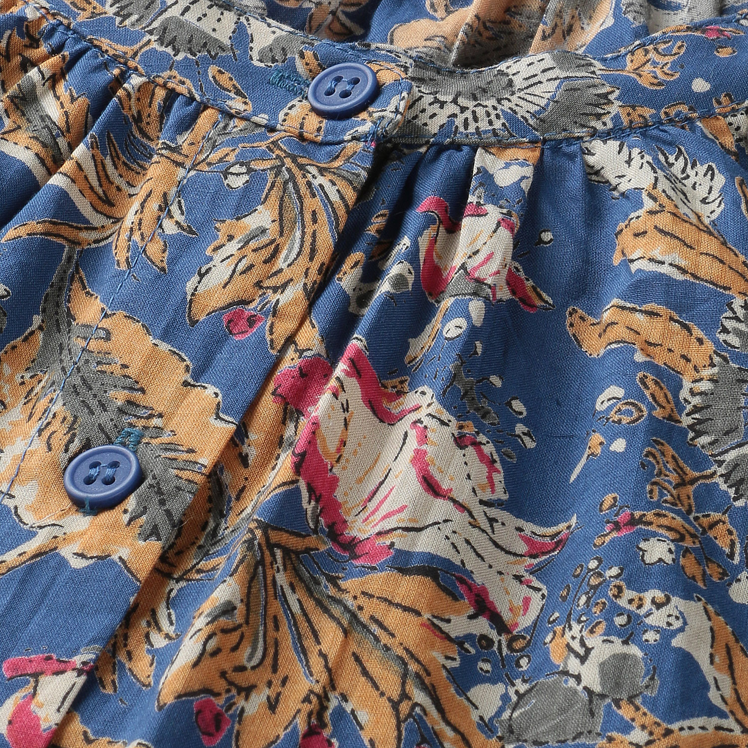 配色プリントワンピース - 画像5