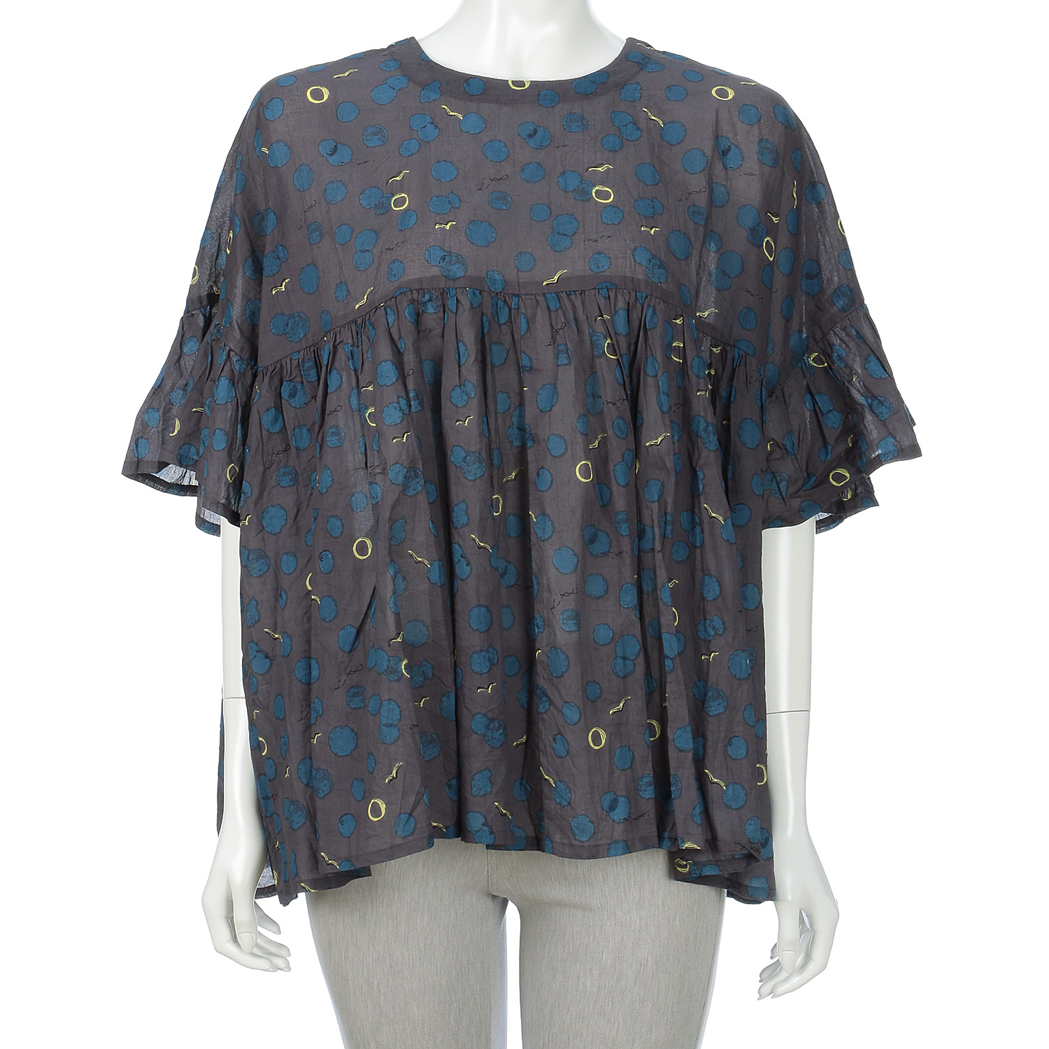 シャワードットプリント 2WAYギャザーブラウス - 画像5