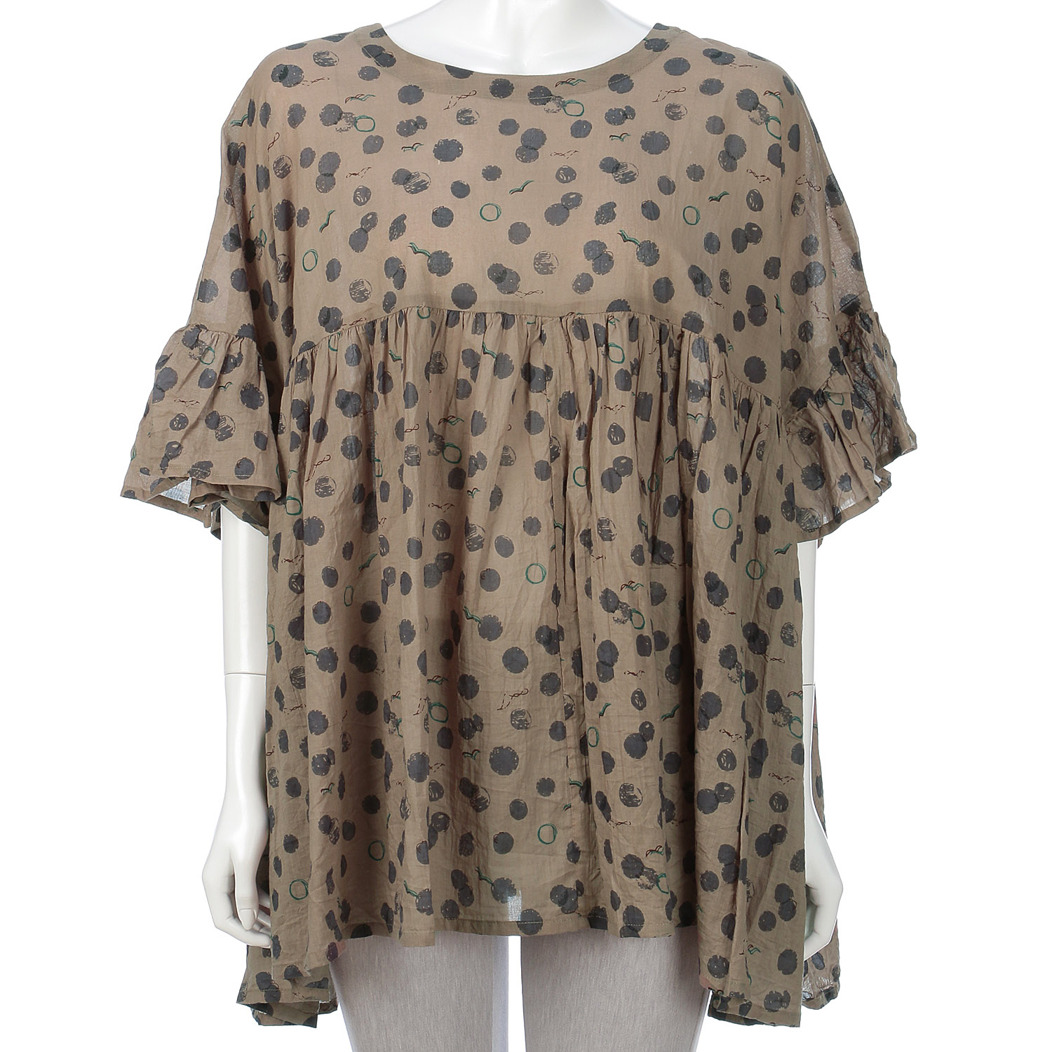 シャワードットプリント 2WAYギャザーブラウス - 画像6