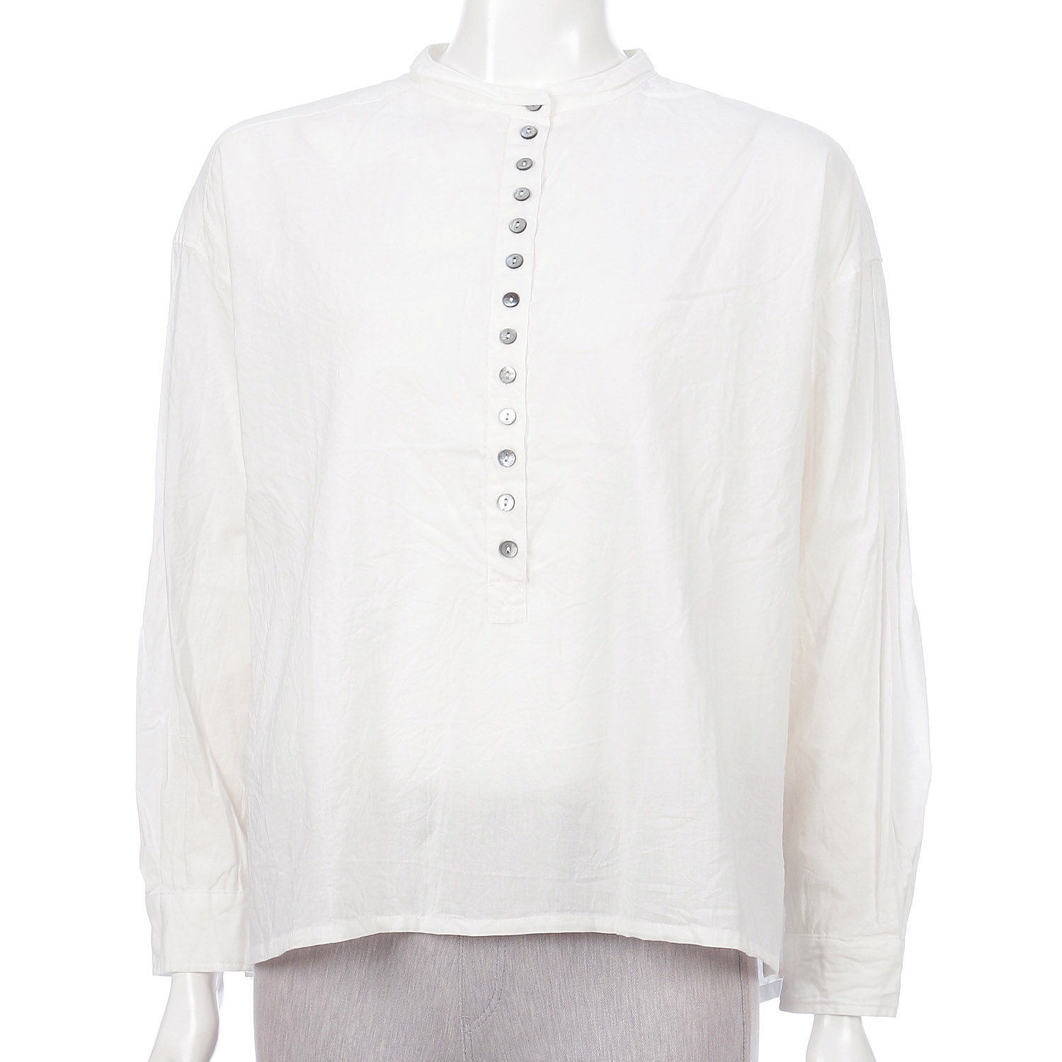 コットンロングヘンリープルオーバー - 画像2