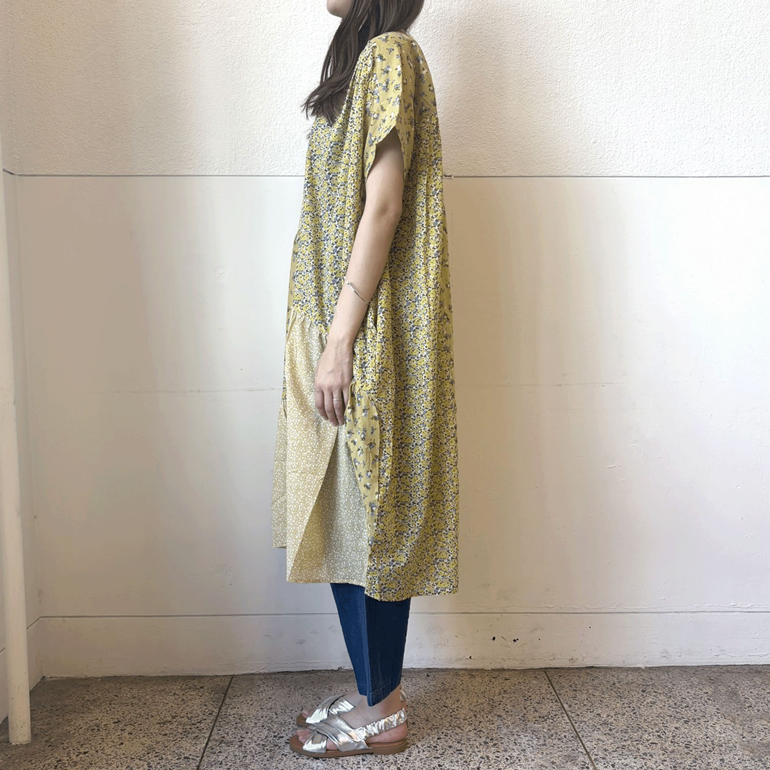 【LUPILIEN】 パッチワークティアードワンピース - 画像3