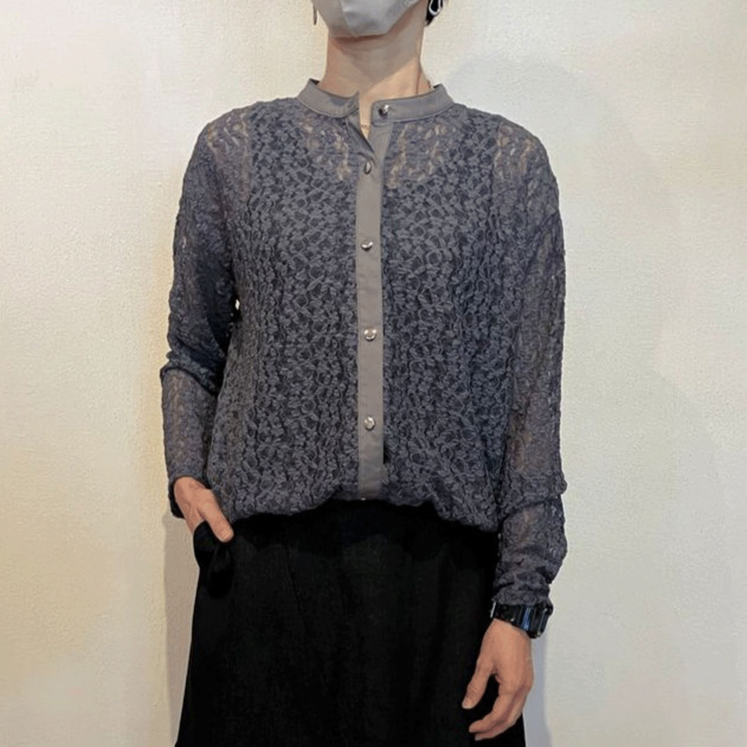 ザンパ レースバンドカラーシャツ - 画像1