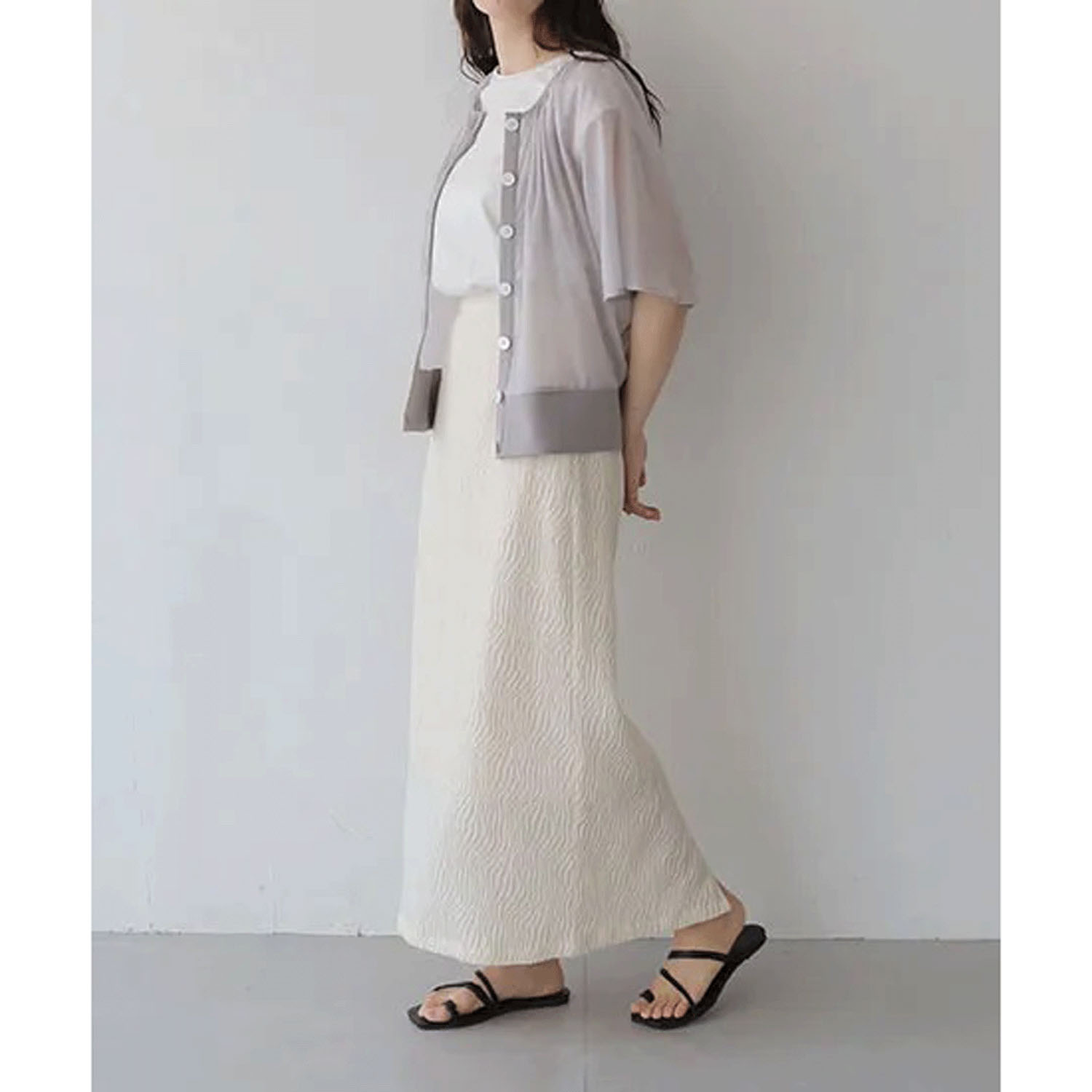 【Insta LIVE】Vingtrois ウェーブ柄スカート - 画像18