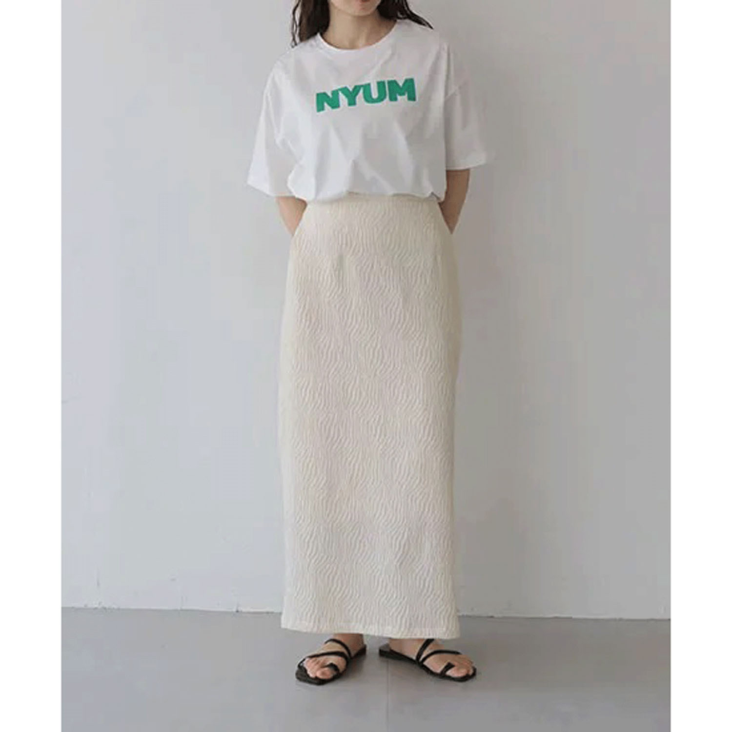 【Insta LIVE】Vingtrois ウェーブ柄スカート - 画像4