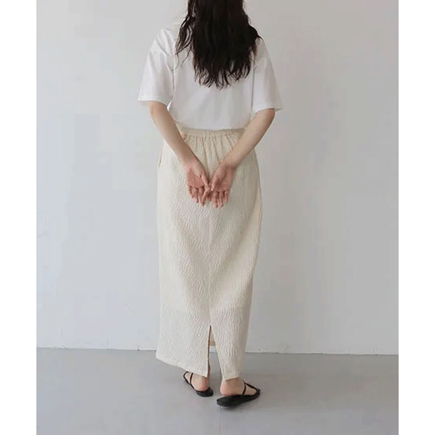 【Insta LIVE】Vingtrois ウェーブ柄スカート - 画像6