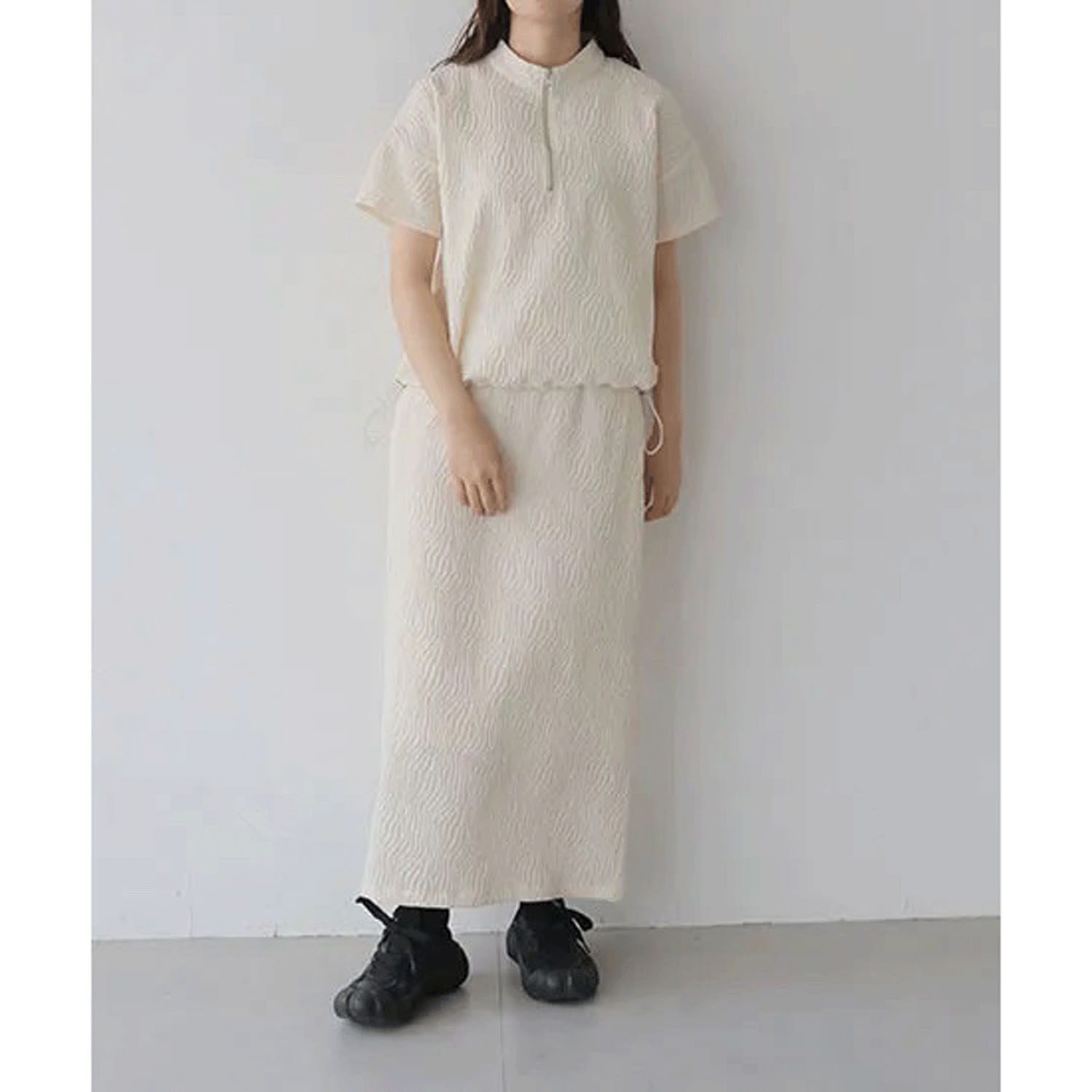 【Insta LIVE】Vingtrois ウェーブ柄スカート - 画像7