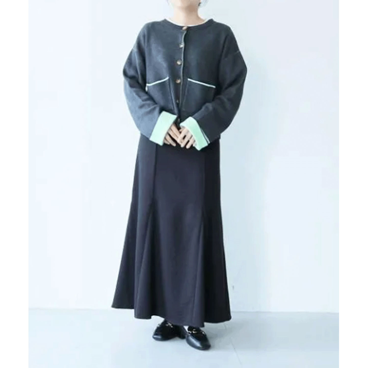 vingtrois 配色ニットカーディガン - 画像6