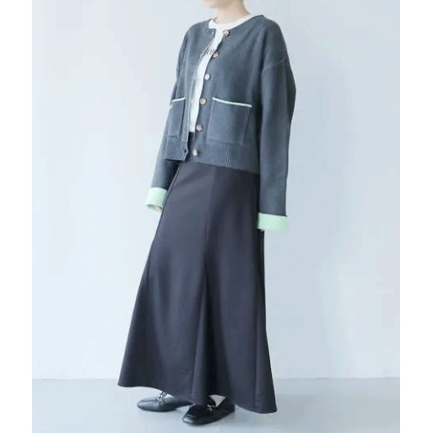 vingtrois 配色ニットカーディガン - 画像8