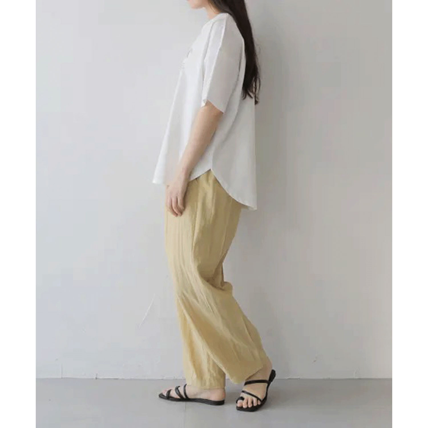 Vingtrois ドライタッチコットン箔ロゴTシャツ - 画像12