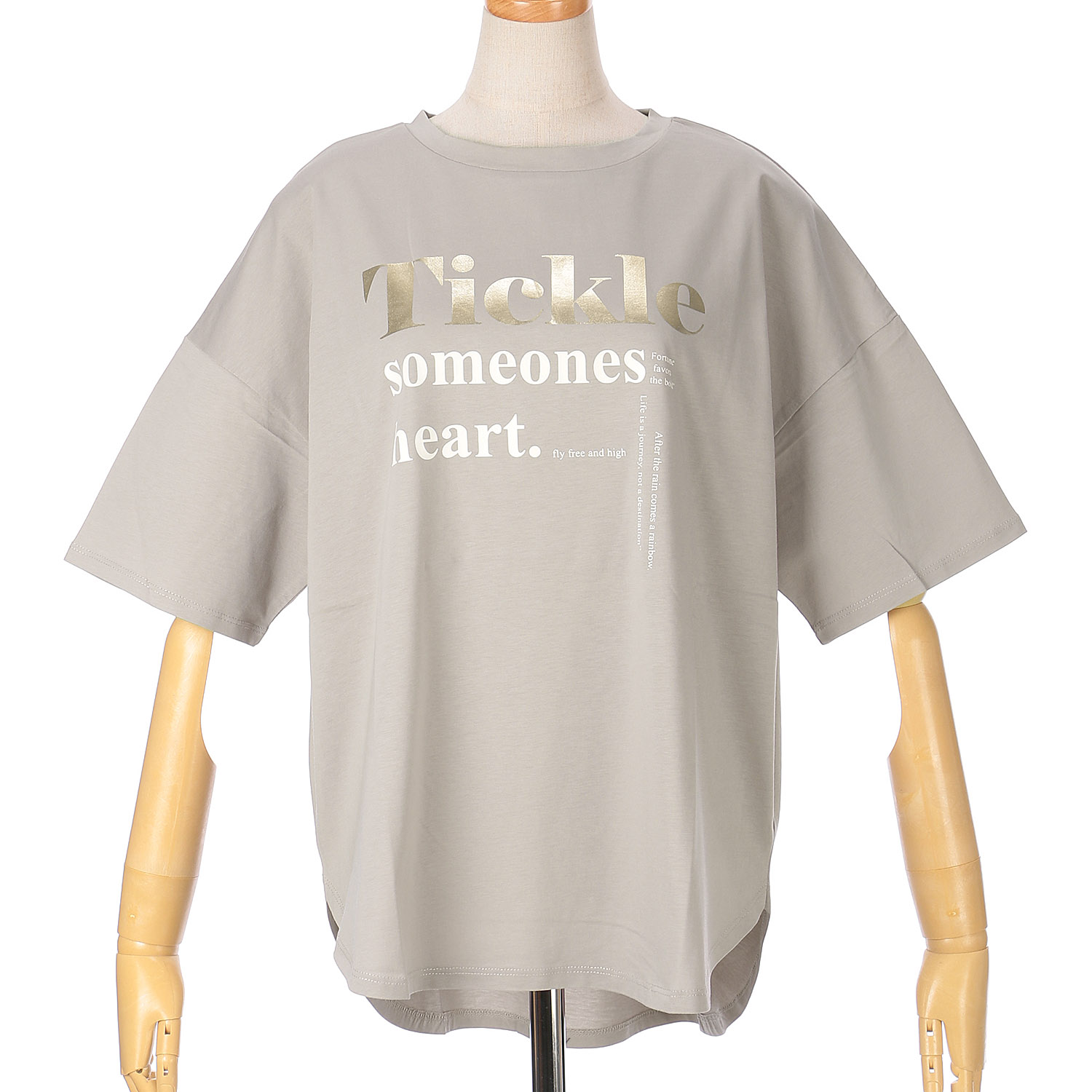 Vingtrois ドライタッチコットン箔ロゴTシャツ - 画像15