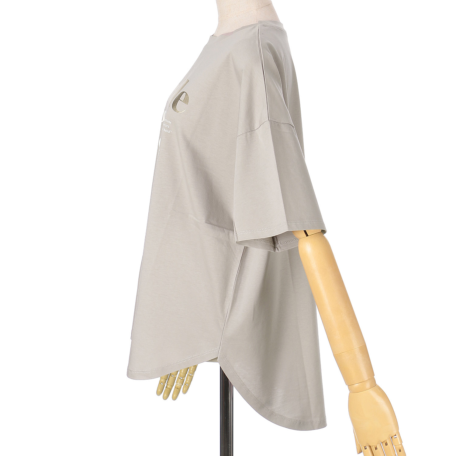 Vingtrois ドライタッチコットン箔ロゴTシャツ - 画像16