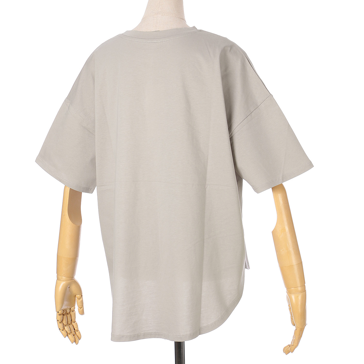 Vingtrois ドライタッチコットン箔ロゴTシャツ - 画像17