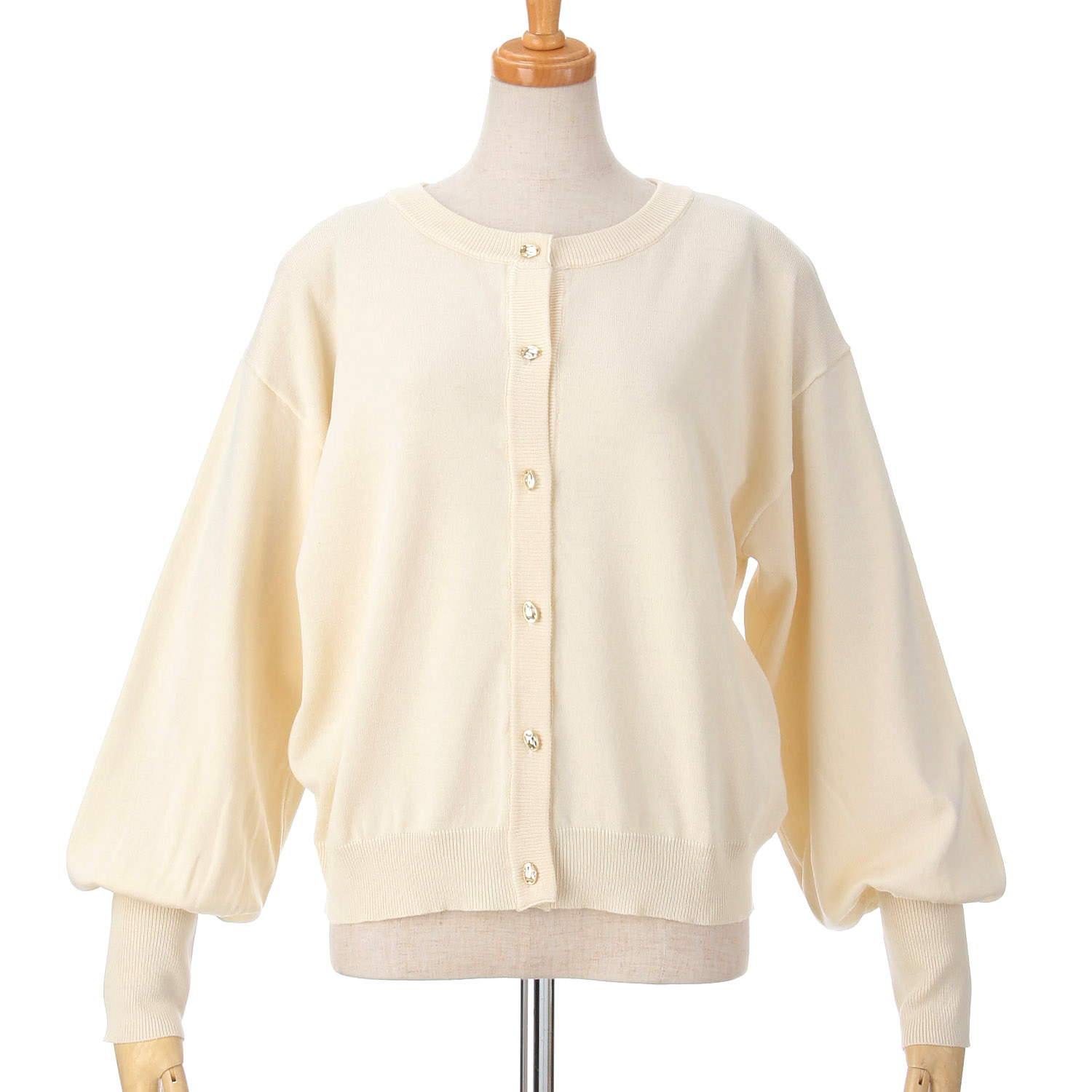 ザンパクルーネックニットカーデ - 画像3