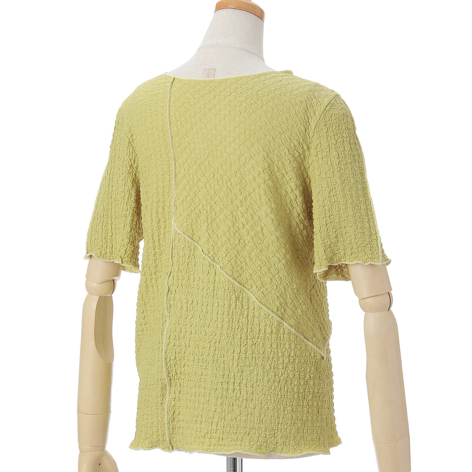 Vingtrois 楊柳クレープ切替トップス - 画像10