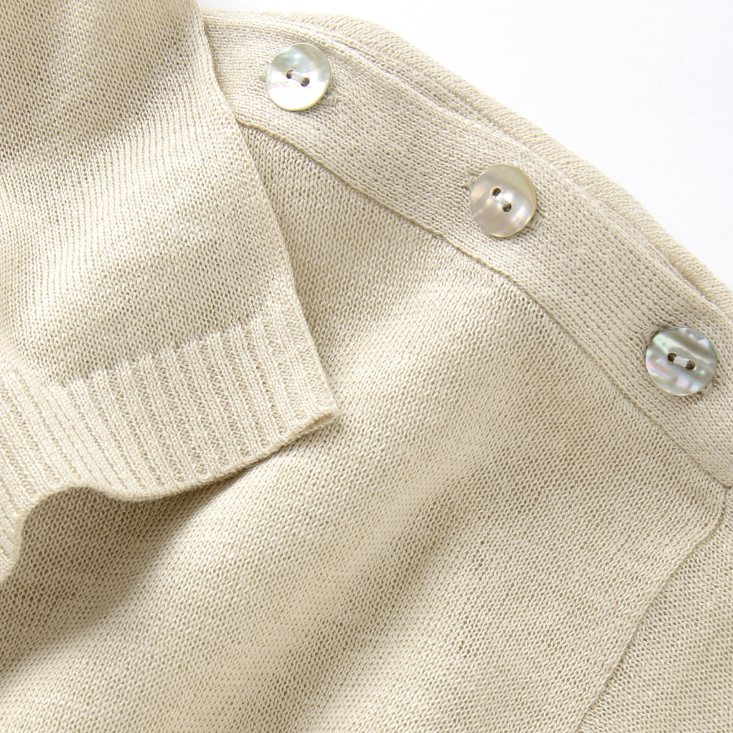 ザンパ麻ボートネック肩釦プルオーバー - 画像7