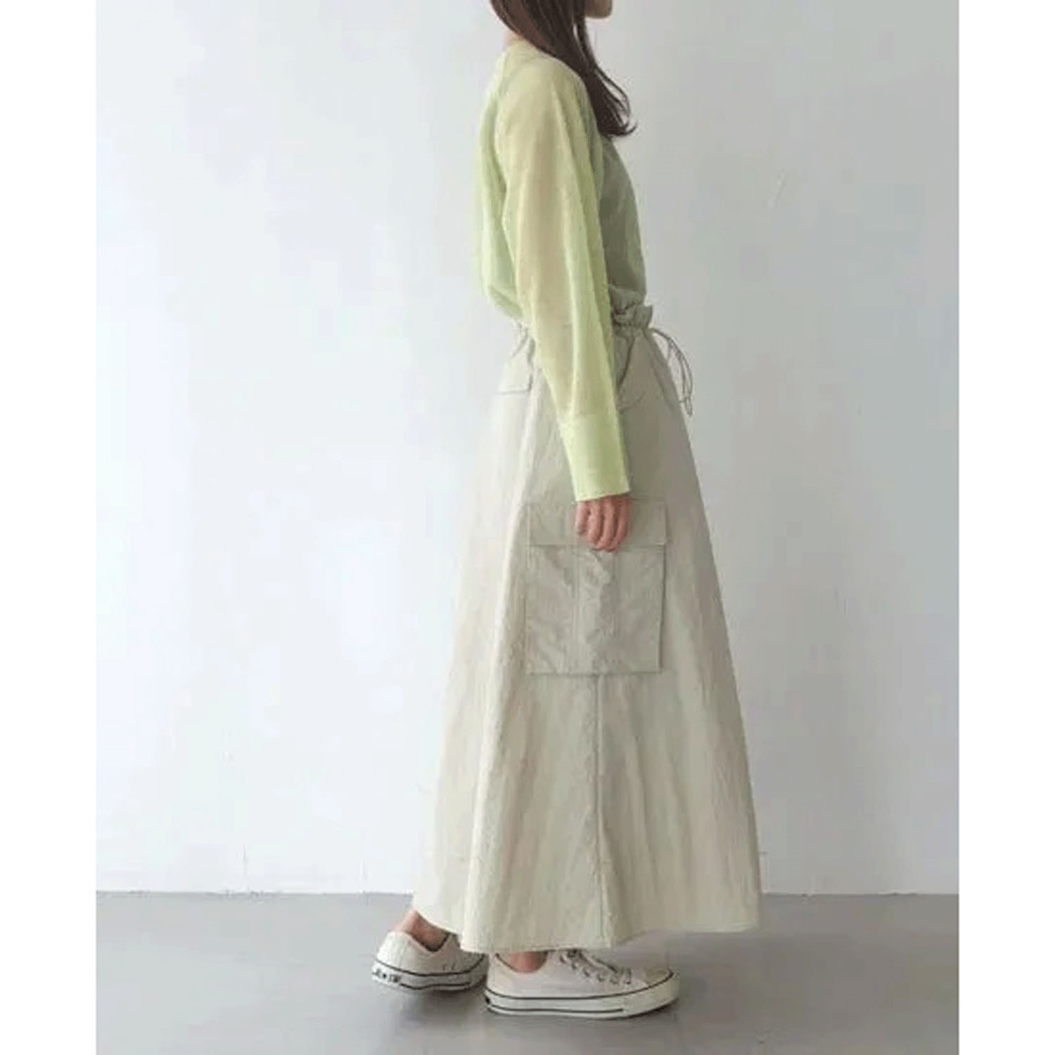 Vingtrois ナイロンワークスカート - 画像11