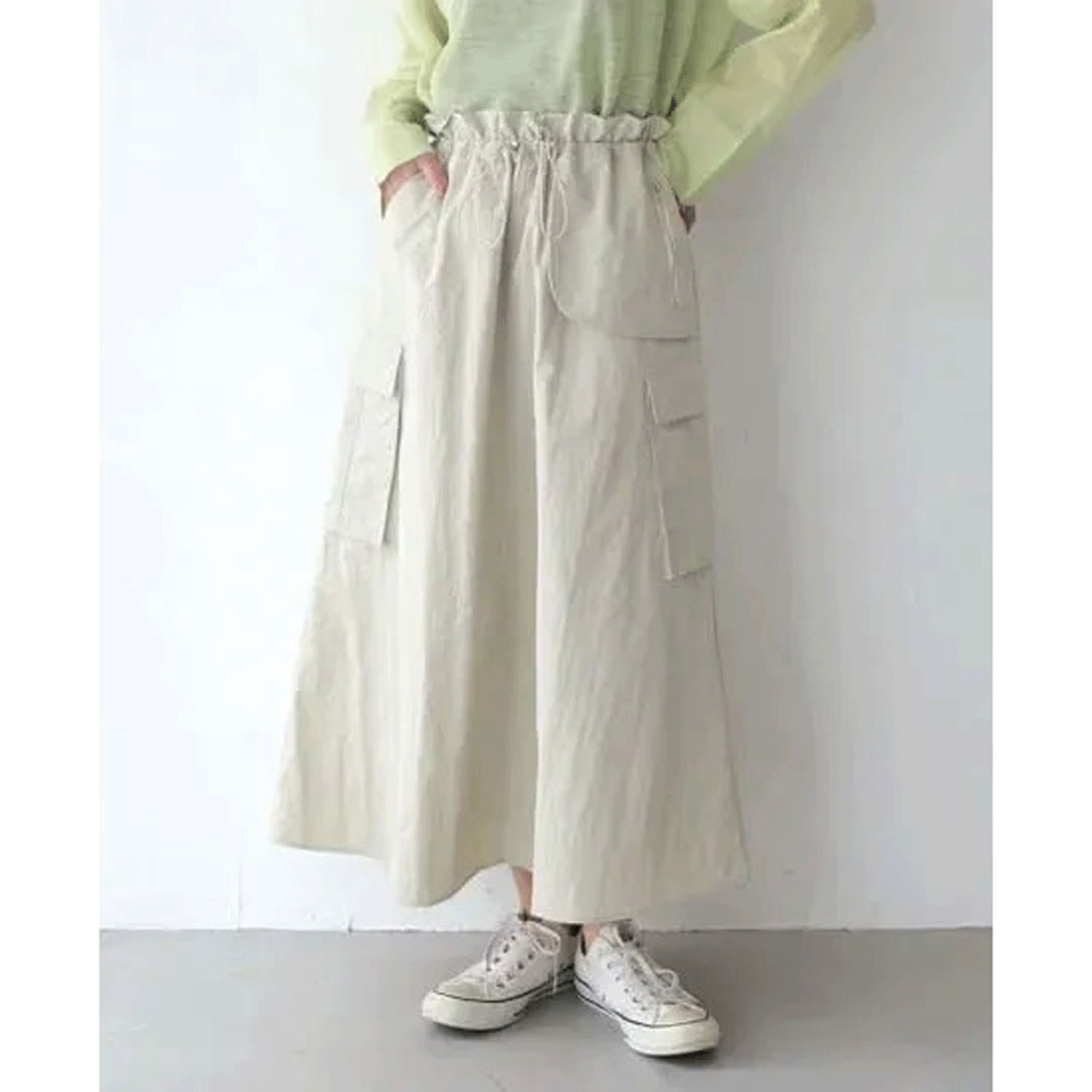 Vingtrois ナイロンワークスカート - 画像5