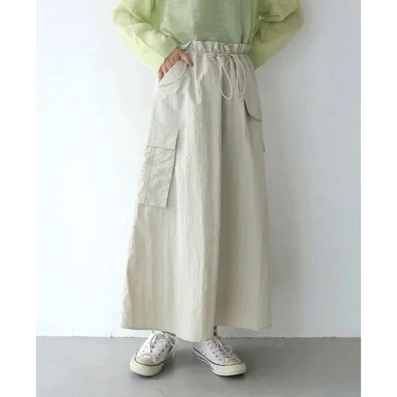 Vingtrois ナイロンワークスカート - 画像6