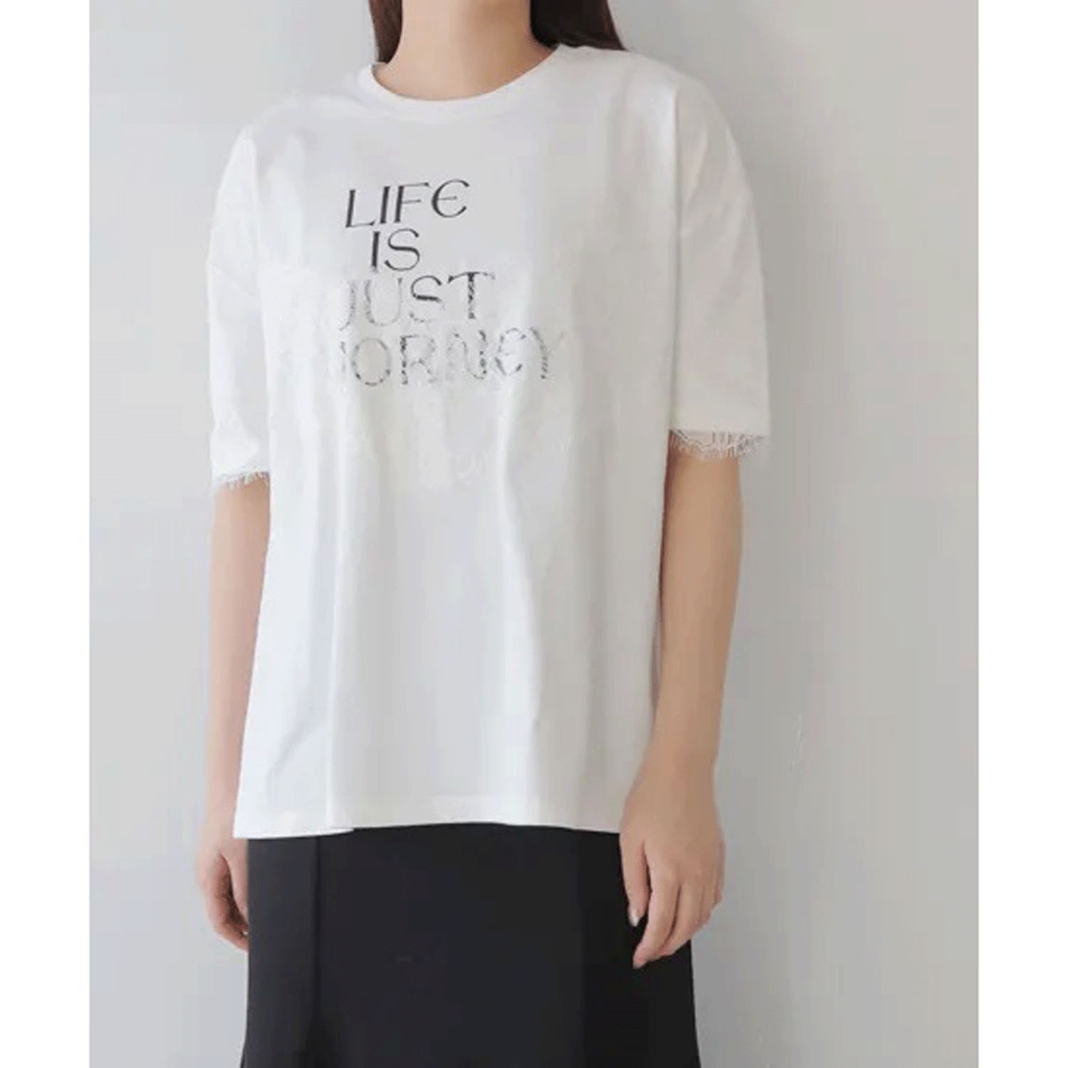 【Insta Live】Vingtrois レース×ロゴTシャツ - 画像7