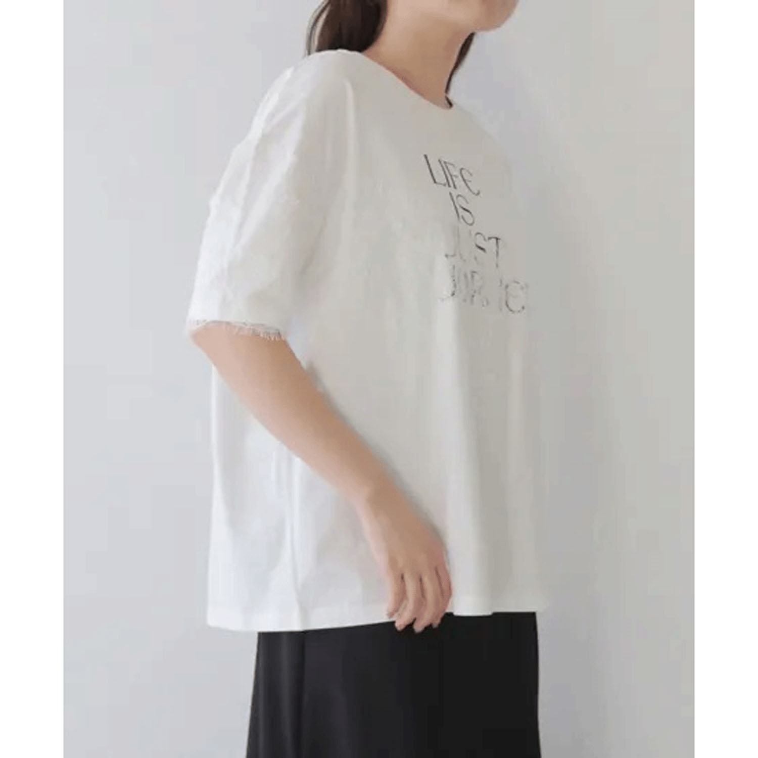 【Insta Live】Vingtrois レース×ロゴTシャツ - 画像8