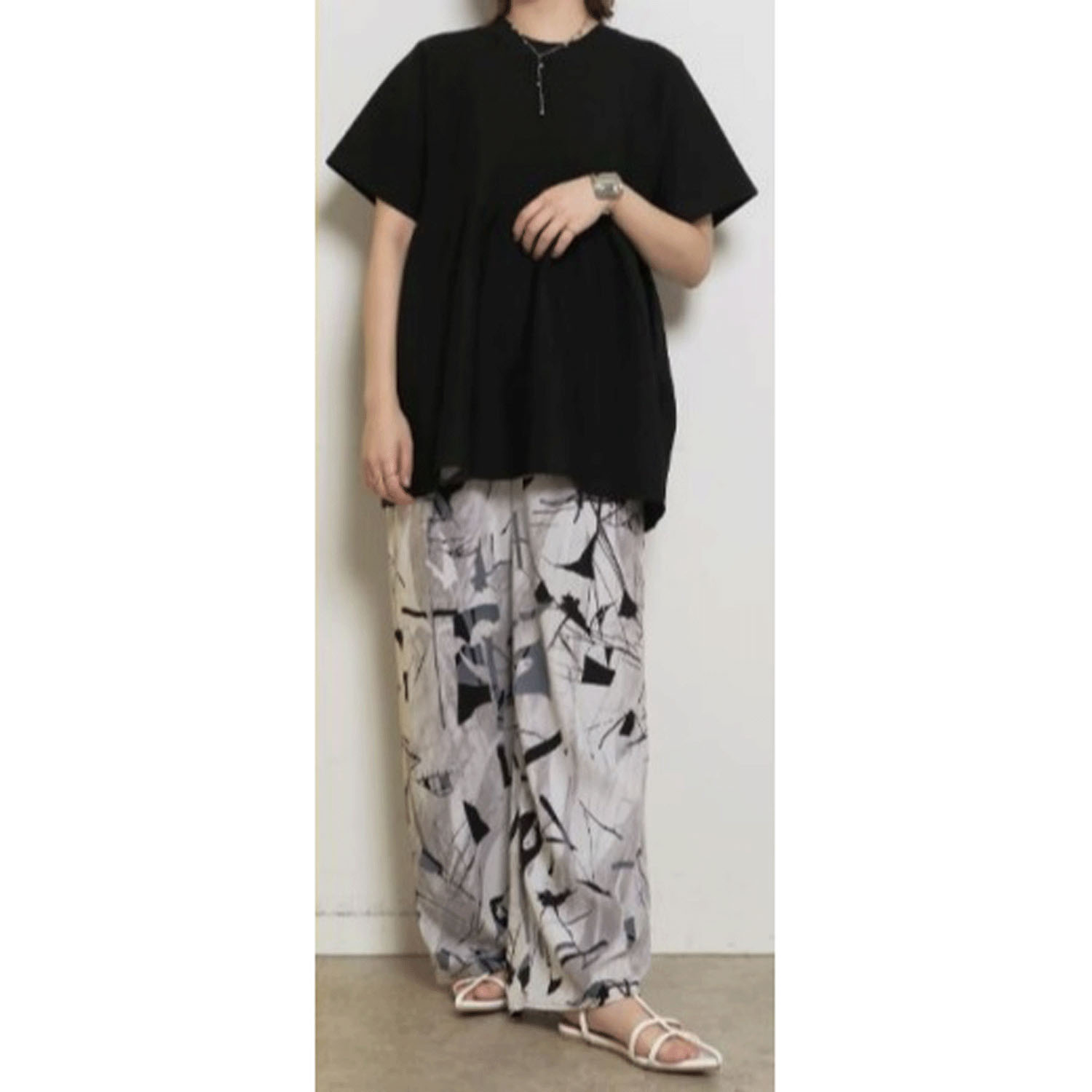 【Insta Live】Palm Riche ジオメトリック柄リラックスパンツ - 画像21