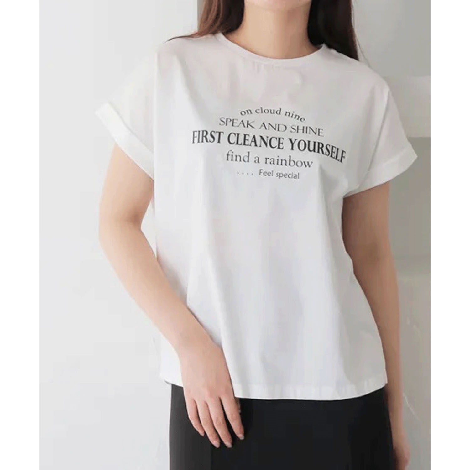 Vingtrois ドライタッチコットン英文ロゴ