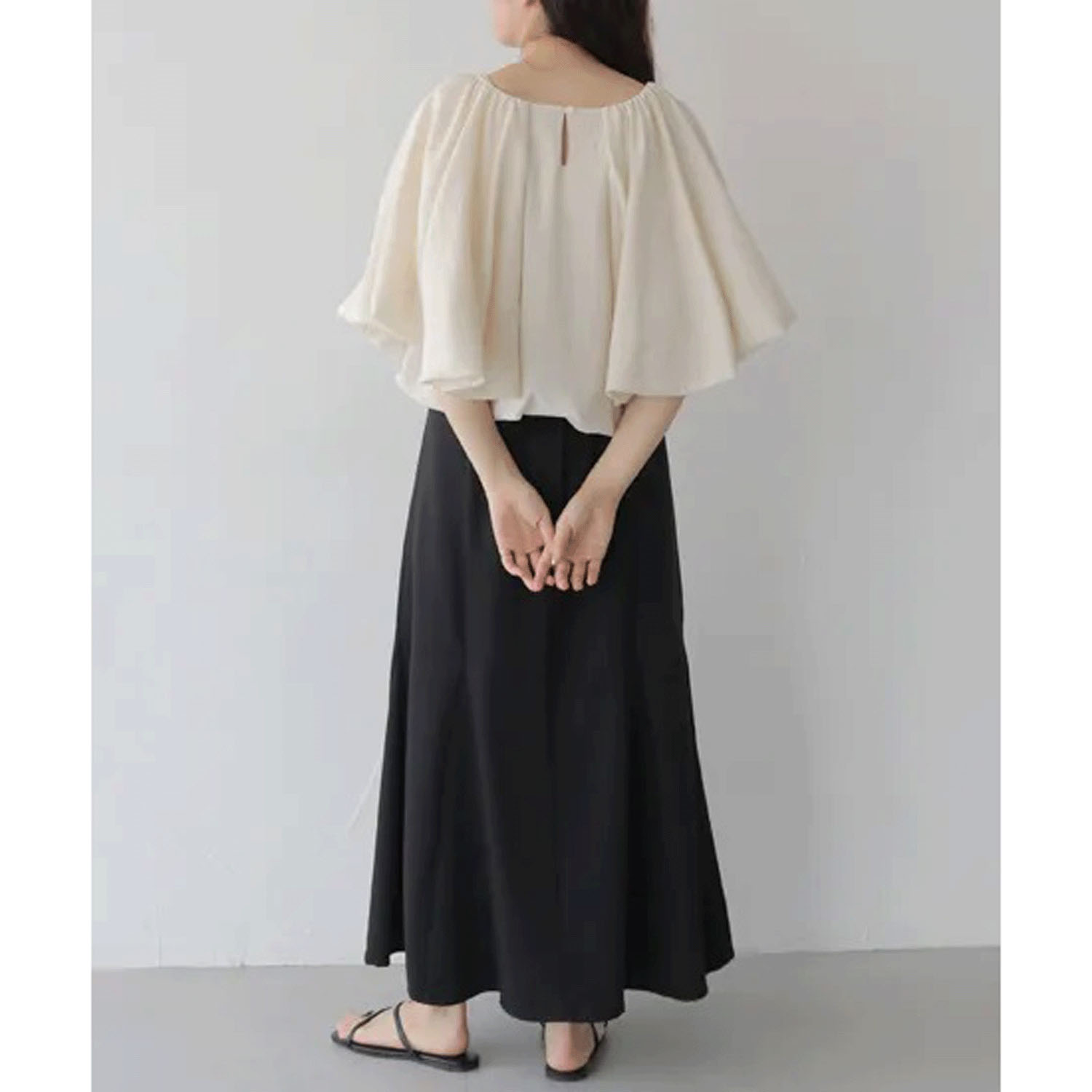 Vingtrois 麻タッチバルーンブラウス - 画像11