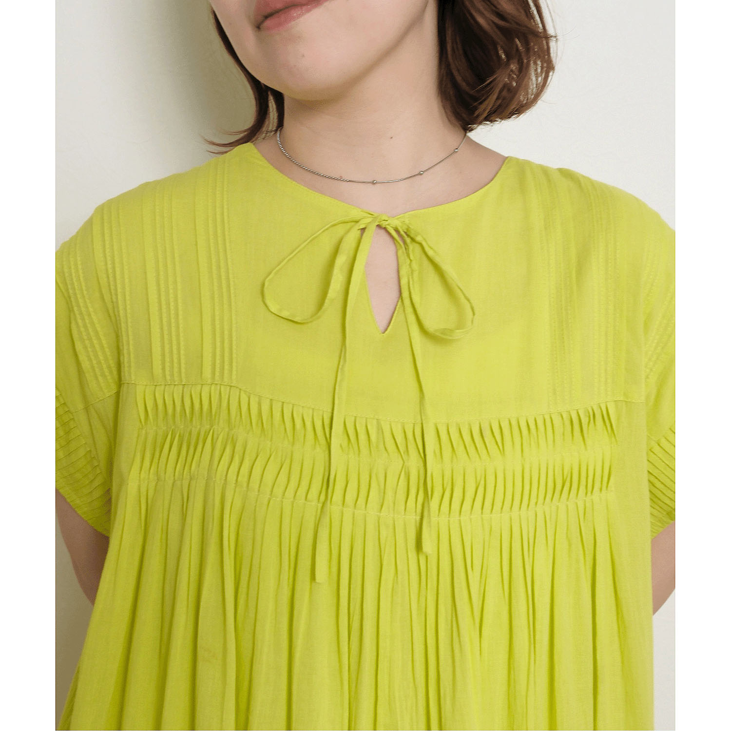 【Insta Live】Palm Riche インド綿 前後2WAYピンタックワンピース - 画像27