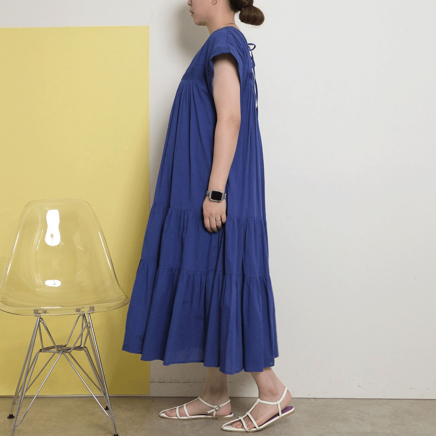 【Insta Live】Palm Riche インド綿 前後2WAYピンタックワンピース - 画像36