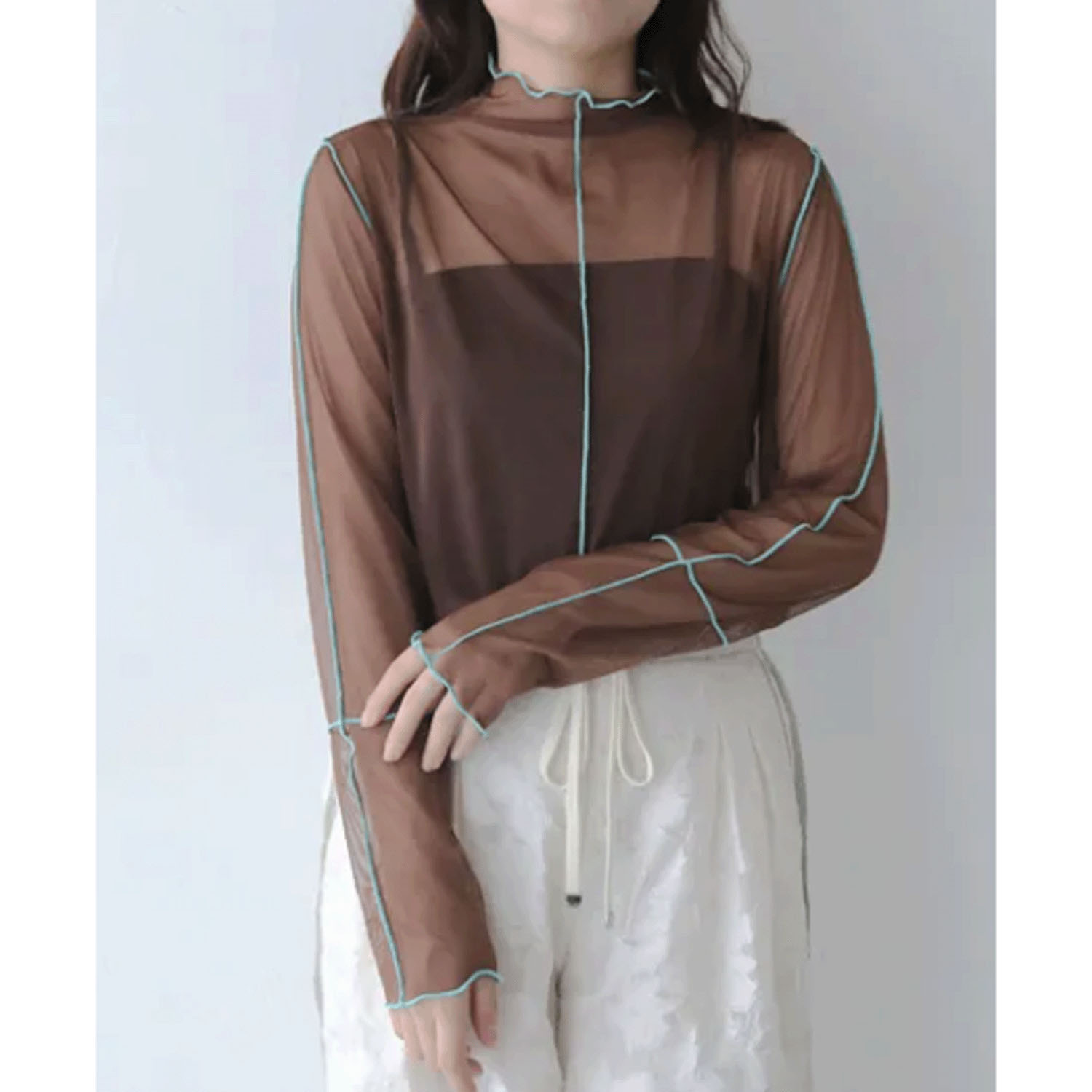 vingtrois 配色メロウスキントップス - 画像3