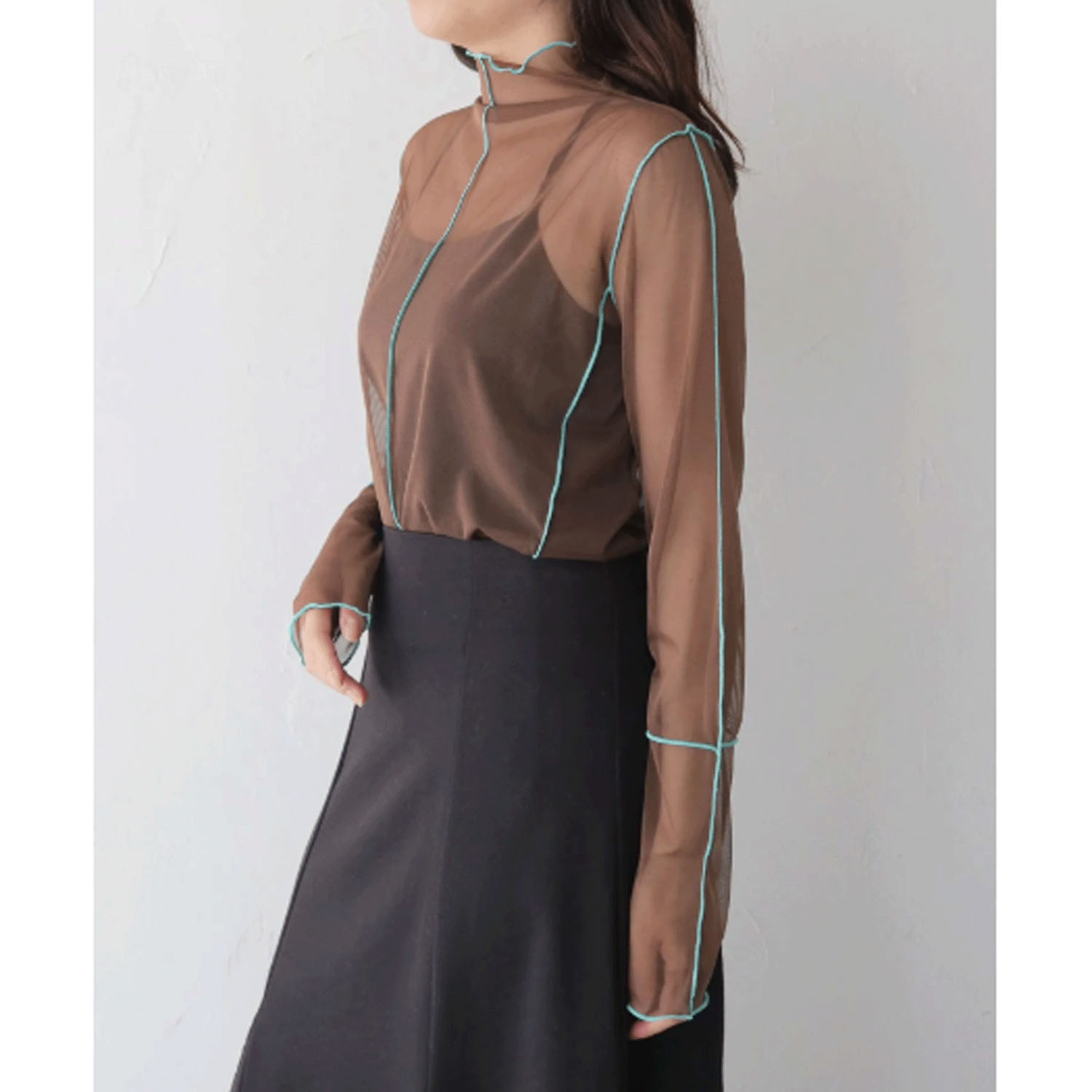 vingtrois 配色メロウスキントップス - 画像6