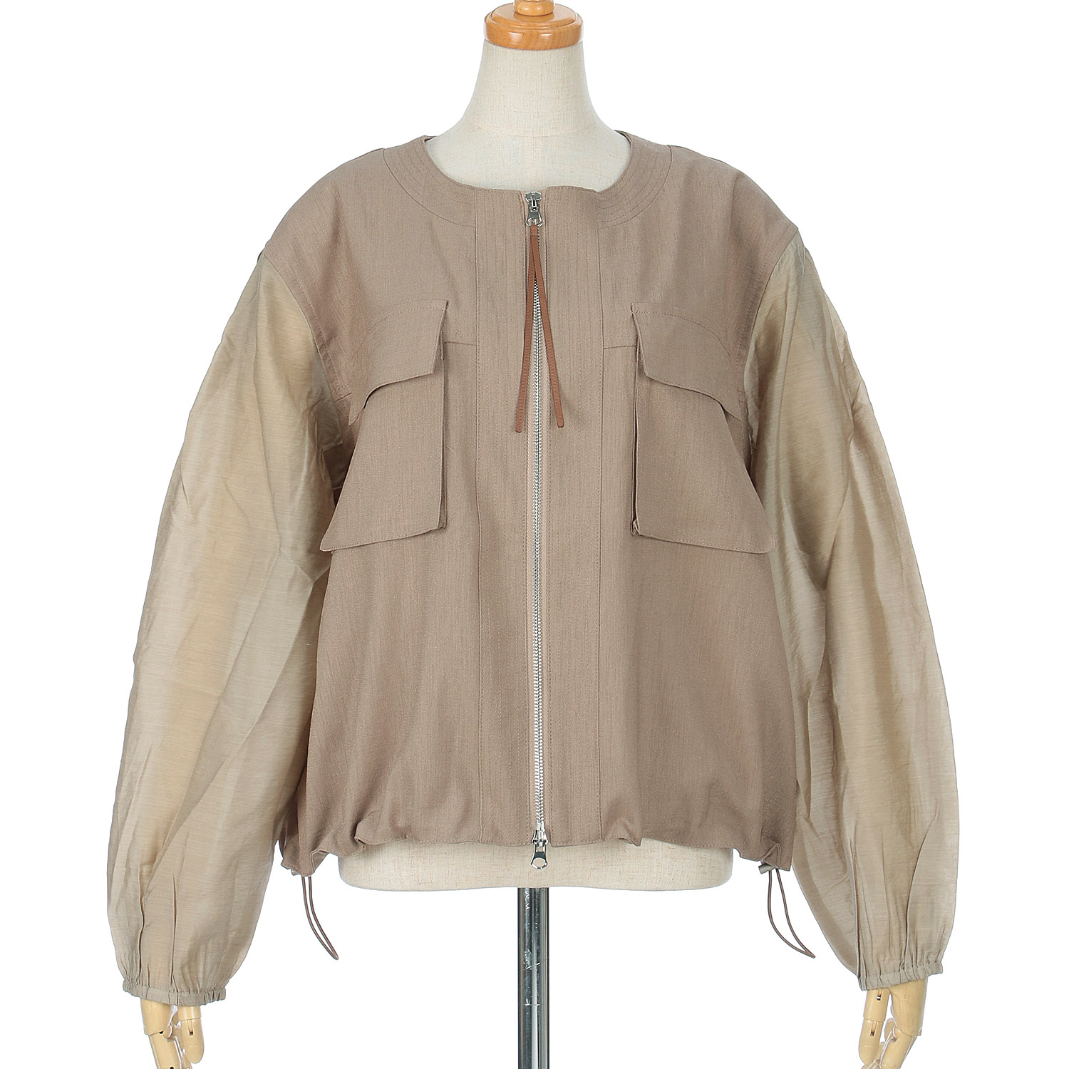 vingtrois リネンタッチブルゾン - 画像17