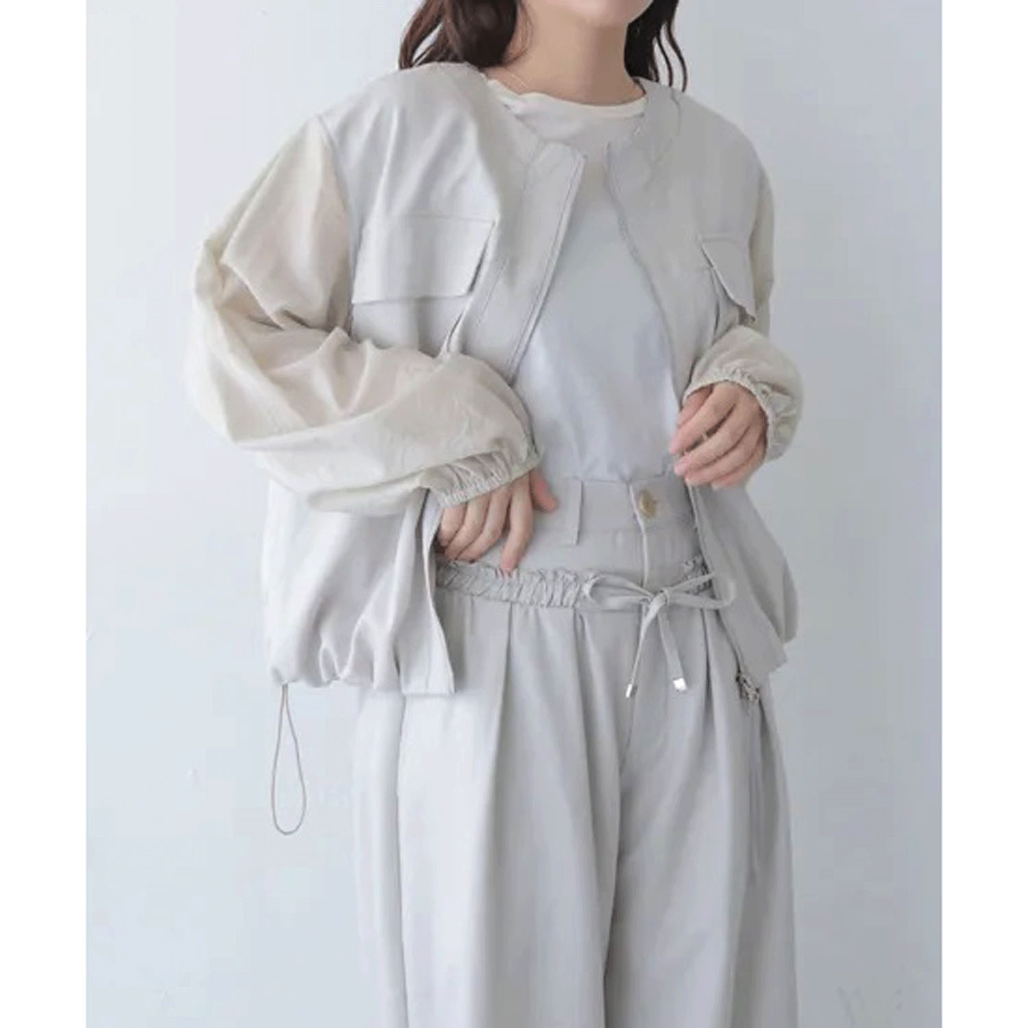 vingtrois リネンタッチブルゾン - 画像8