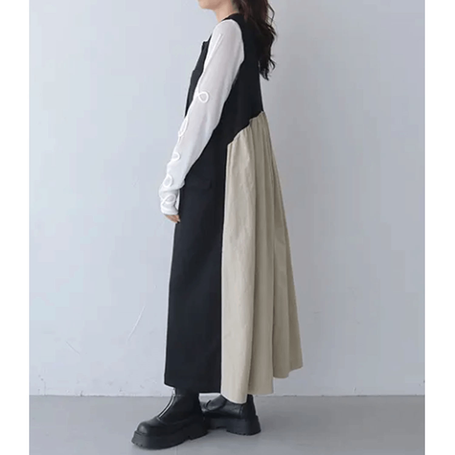 vingtrois 異素材ドッキングジャンスカ - 画像8