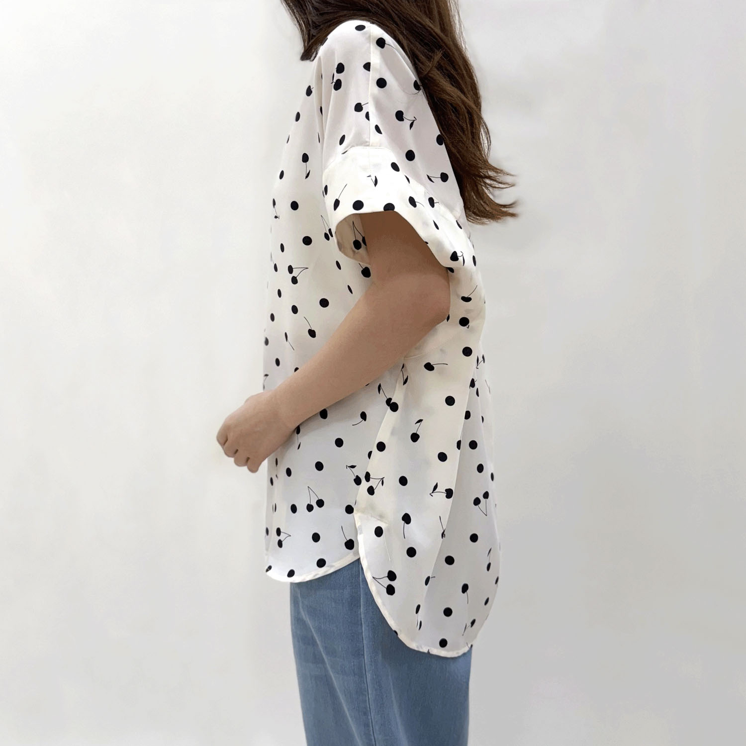 innowave さくらんぼドットプリントブラウス - 画像5