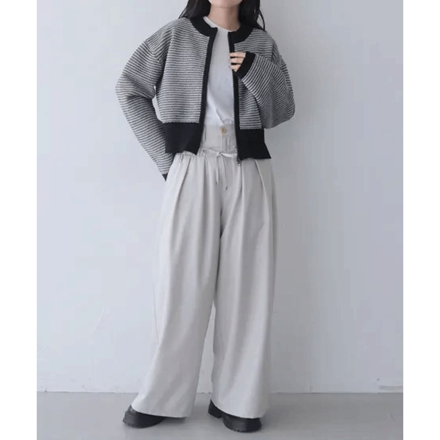 vingtrois ボーダーニットカーデ - 画像11