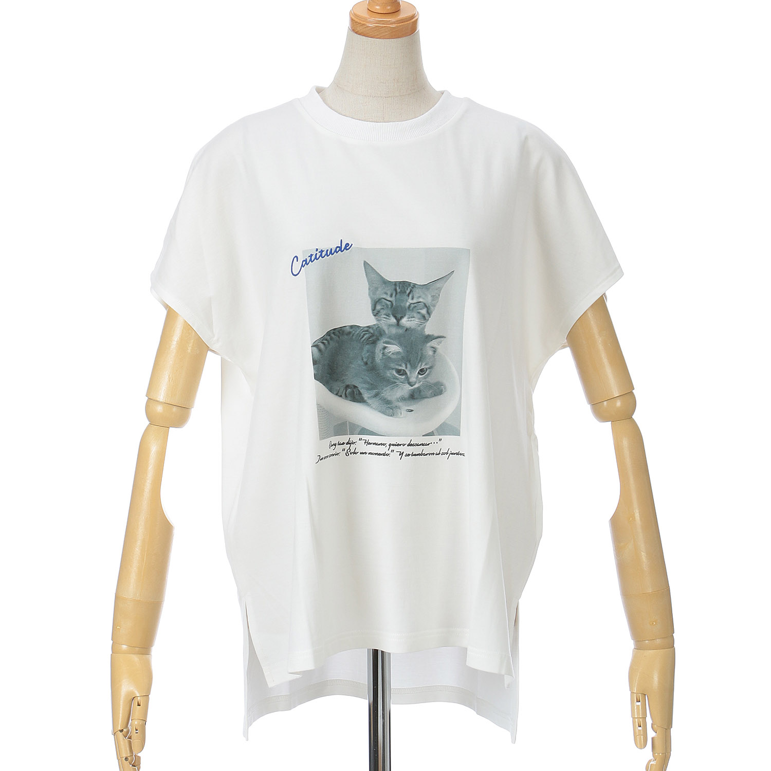 【Insta Live】33℃ TWОキャッツフォトフレンチスリーブプルオーバー - 画像5