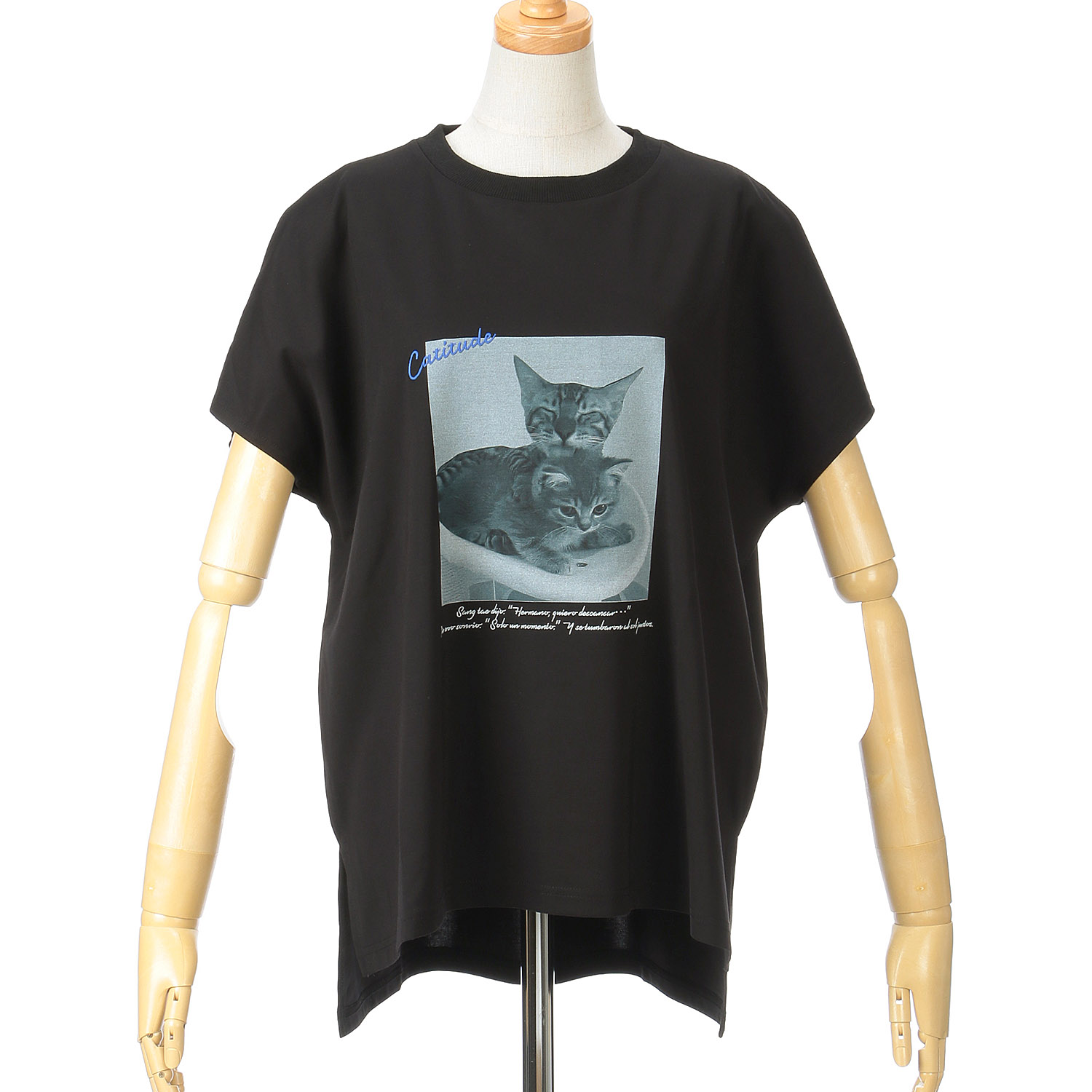 【Insta Live】33℃ TWОキャッツフォトフレンチスリーブプルオーバー - 画像6