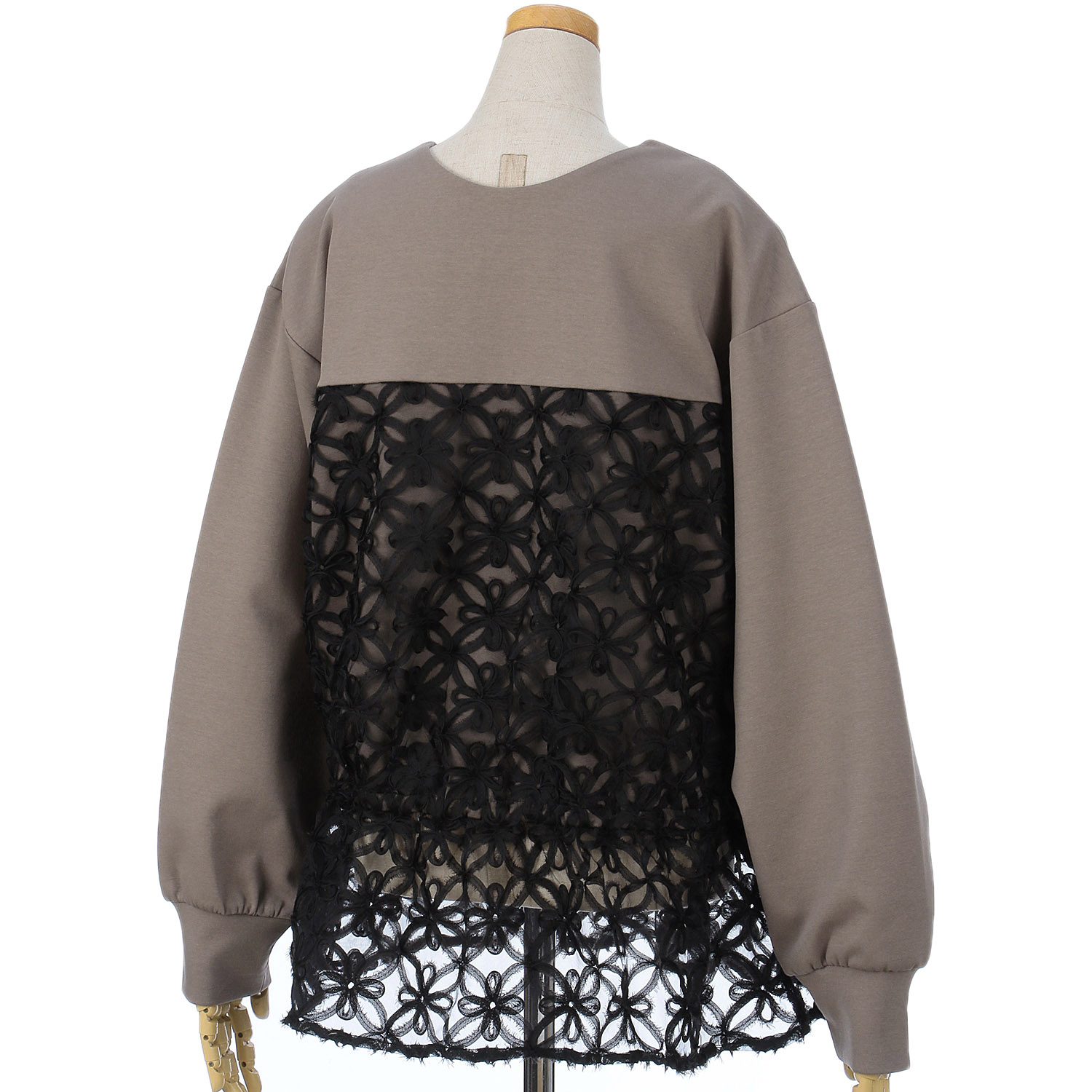 Palm Riche チュール刺しゅうドッキングトップス - 画像4