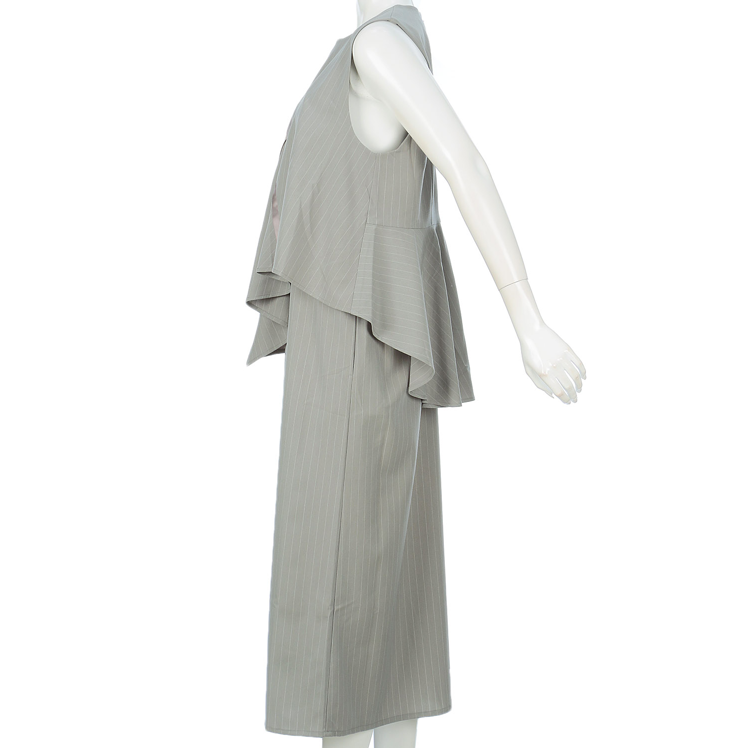 Palm Riche アシメトリーピンストライプジャンスカ - 画像4