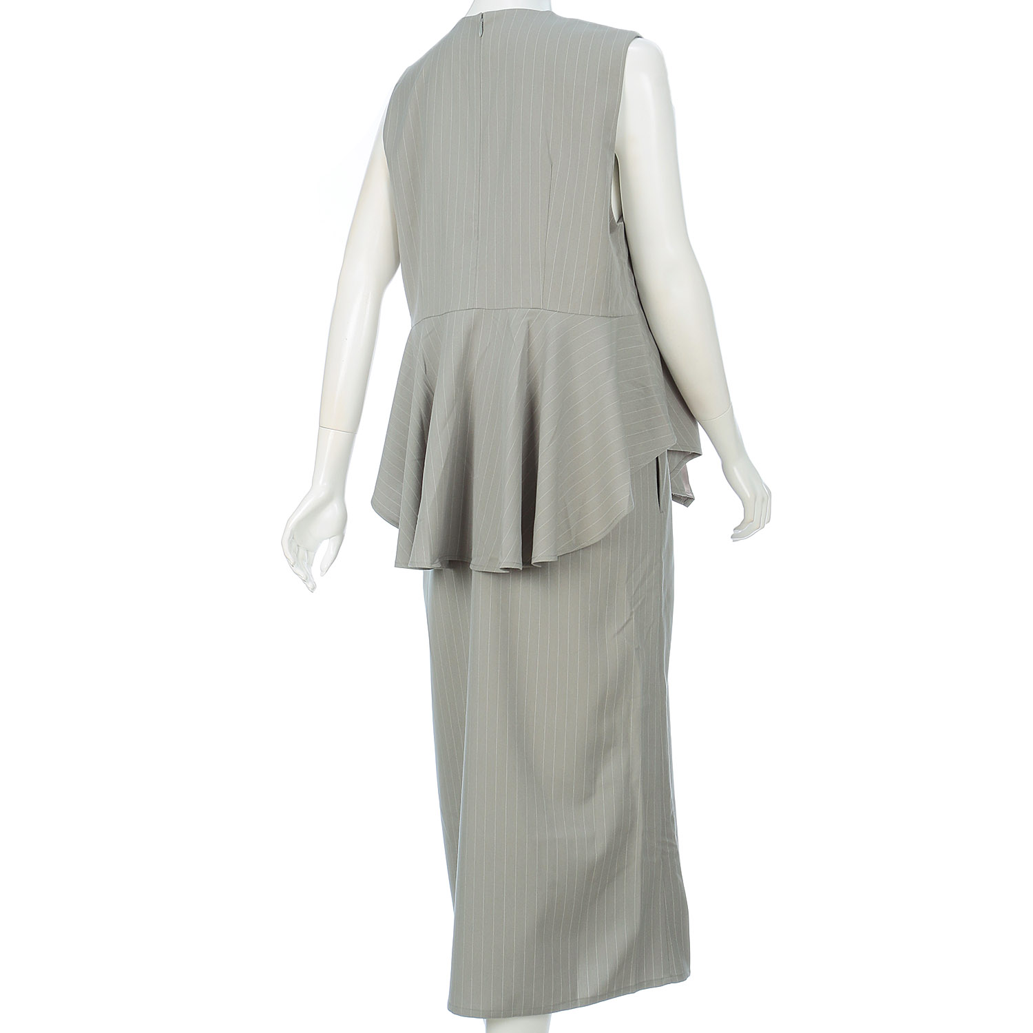 Palm Riche アシメトリーピンストライプジャンスカ - 画像5