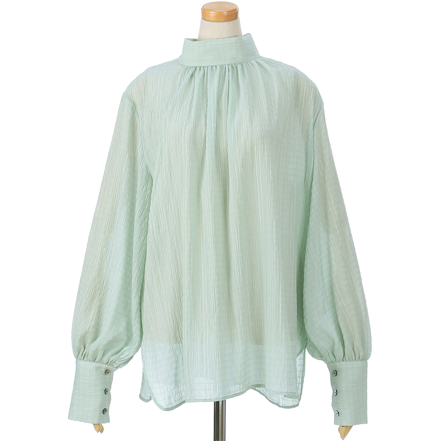 Palm Riche シアーボウタイブラウス - 画像12