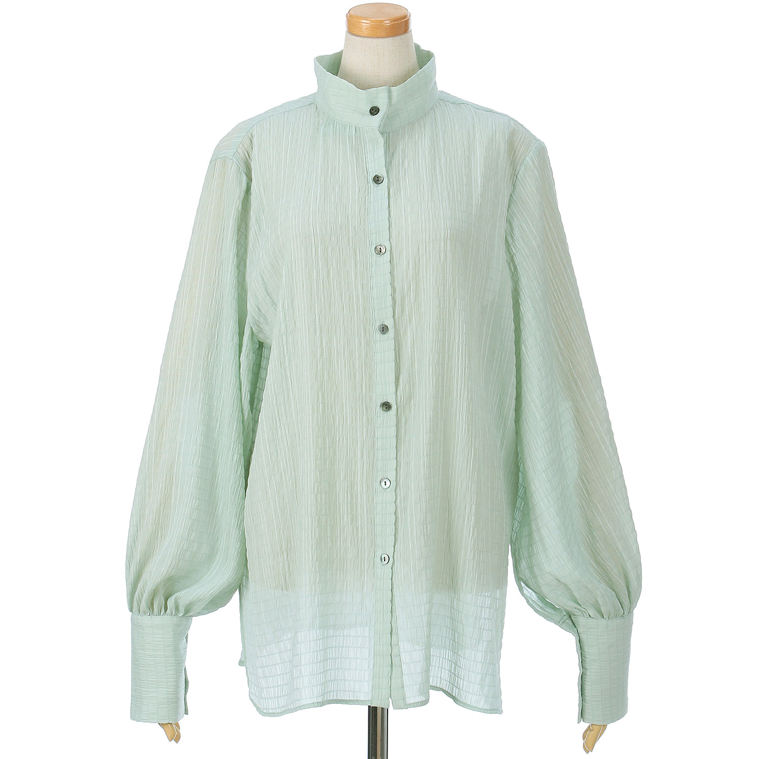 Palm Riche シアーボウタイブラウス - 画像13