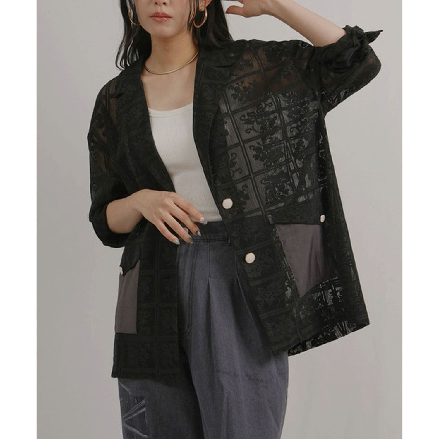 Palm Riche 2WAYレースジャケット - 画像11