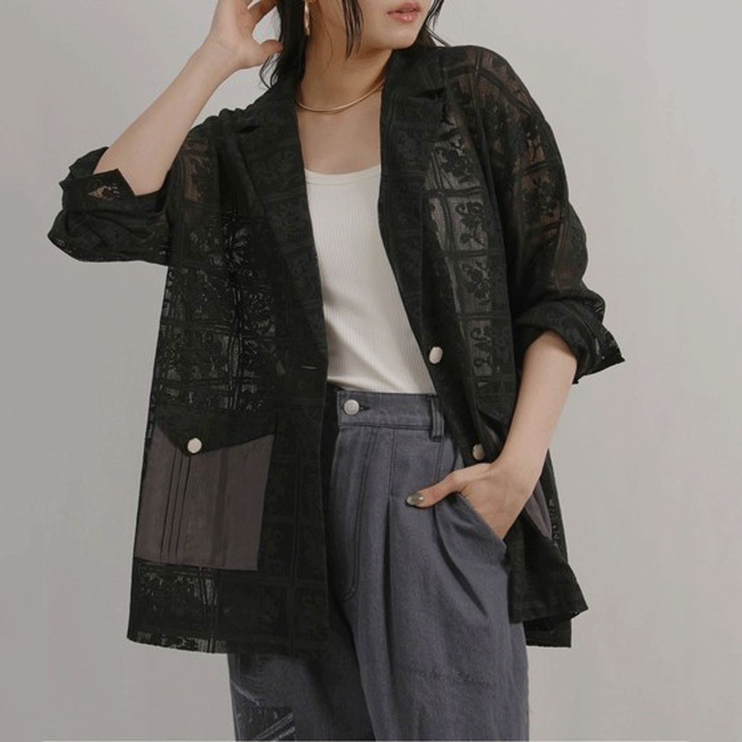 Palm Riche 2WAYレースジャケット - 画像12