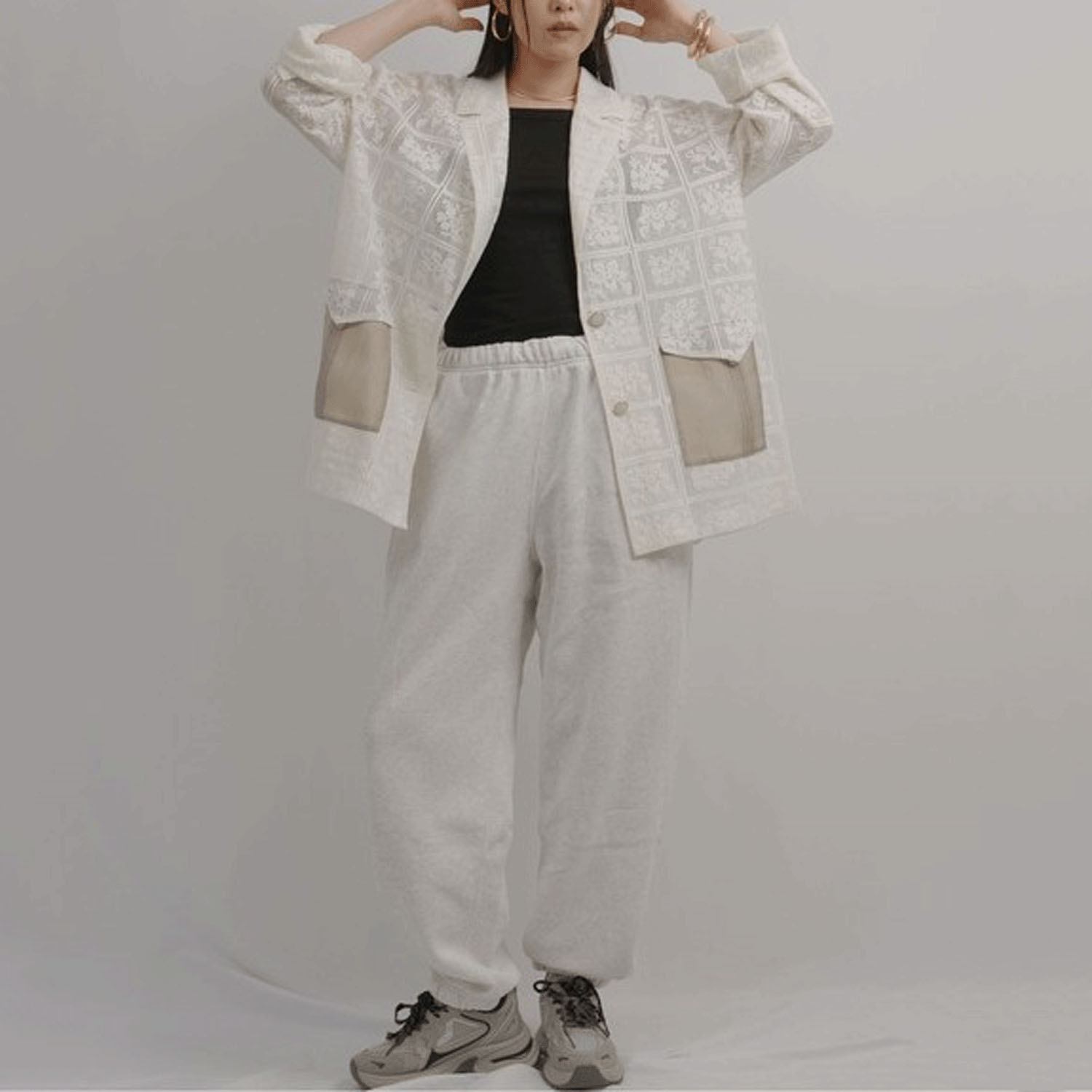 Palm Riche 2WAYレースジャケット - 画像4