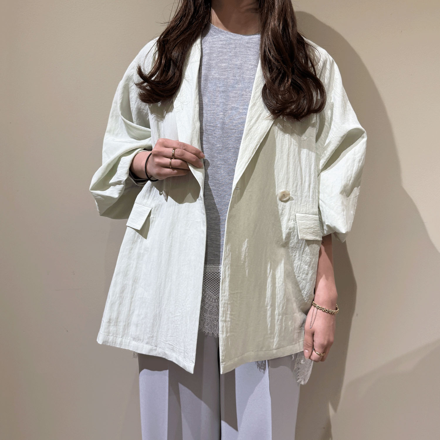 【Insta Live】Palm Riche ワッシャーオーバージャケット - 画像1