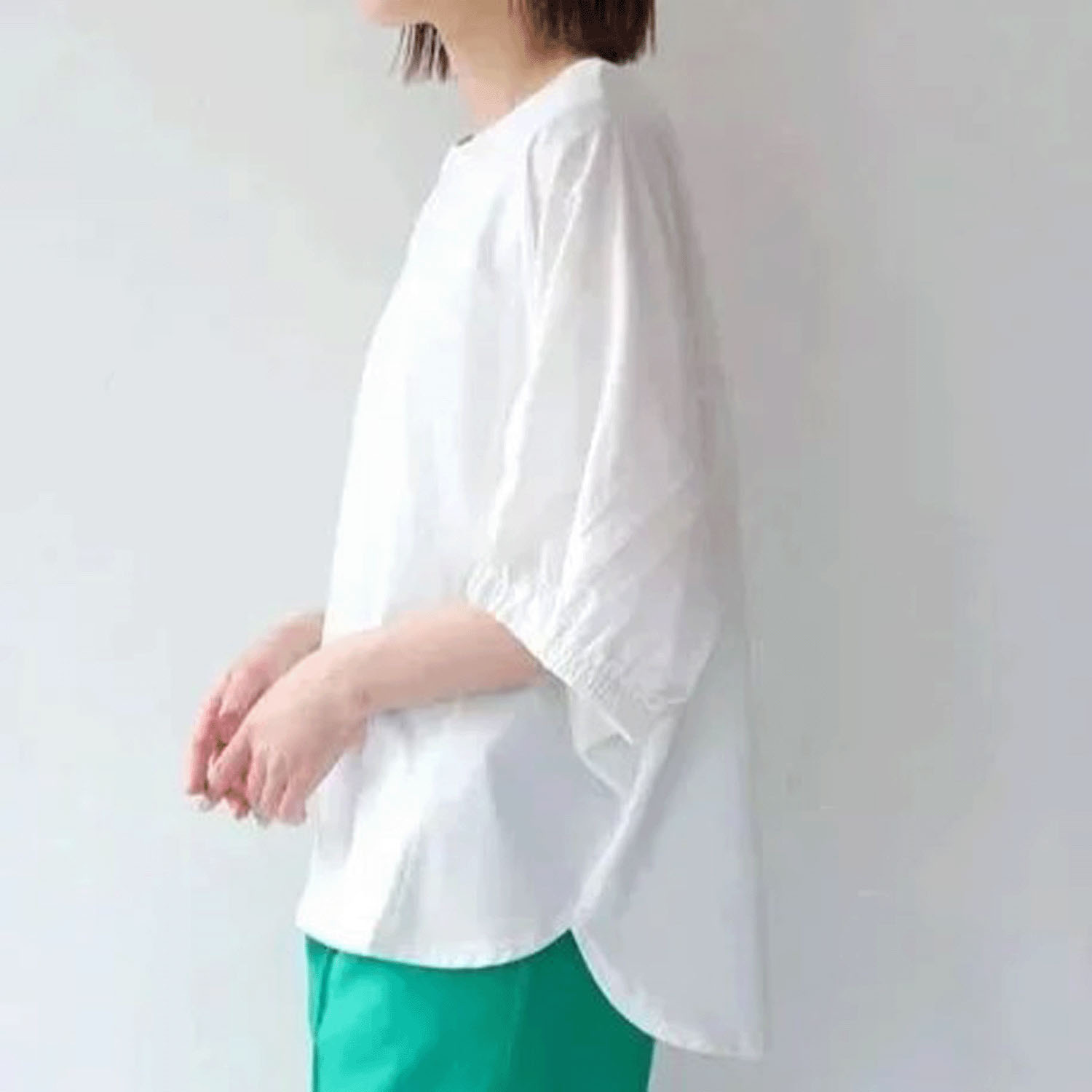 Vingtrois ドルマン袖異素材プルオーバー - 画像5