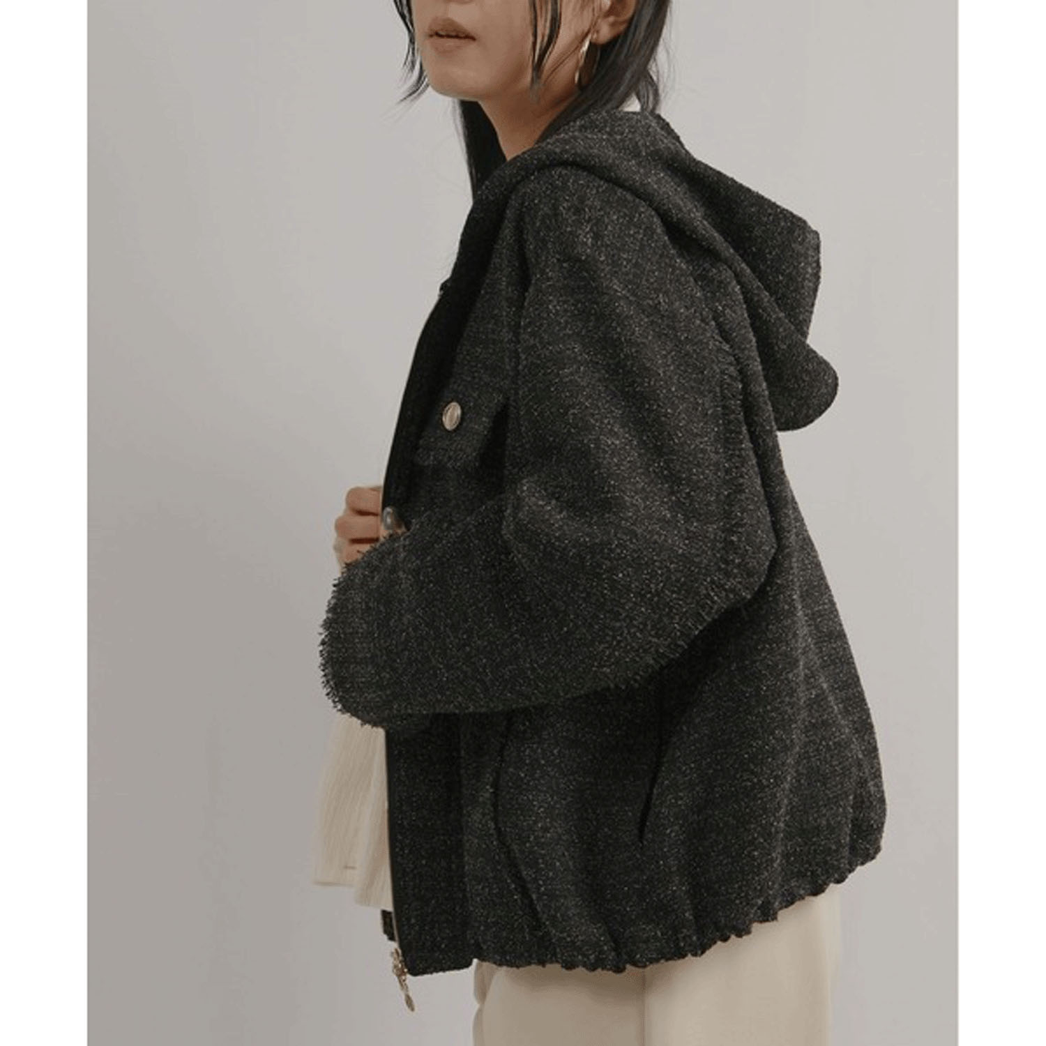 Palm Riche ツイードジップパーカー - 画像14